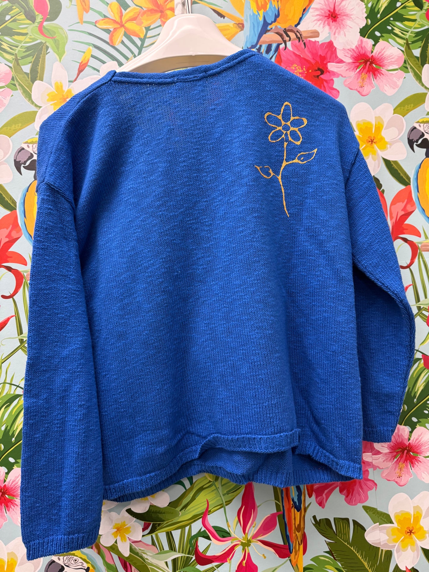 Peg Painted Sweater - Solo Yellow Flower