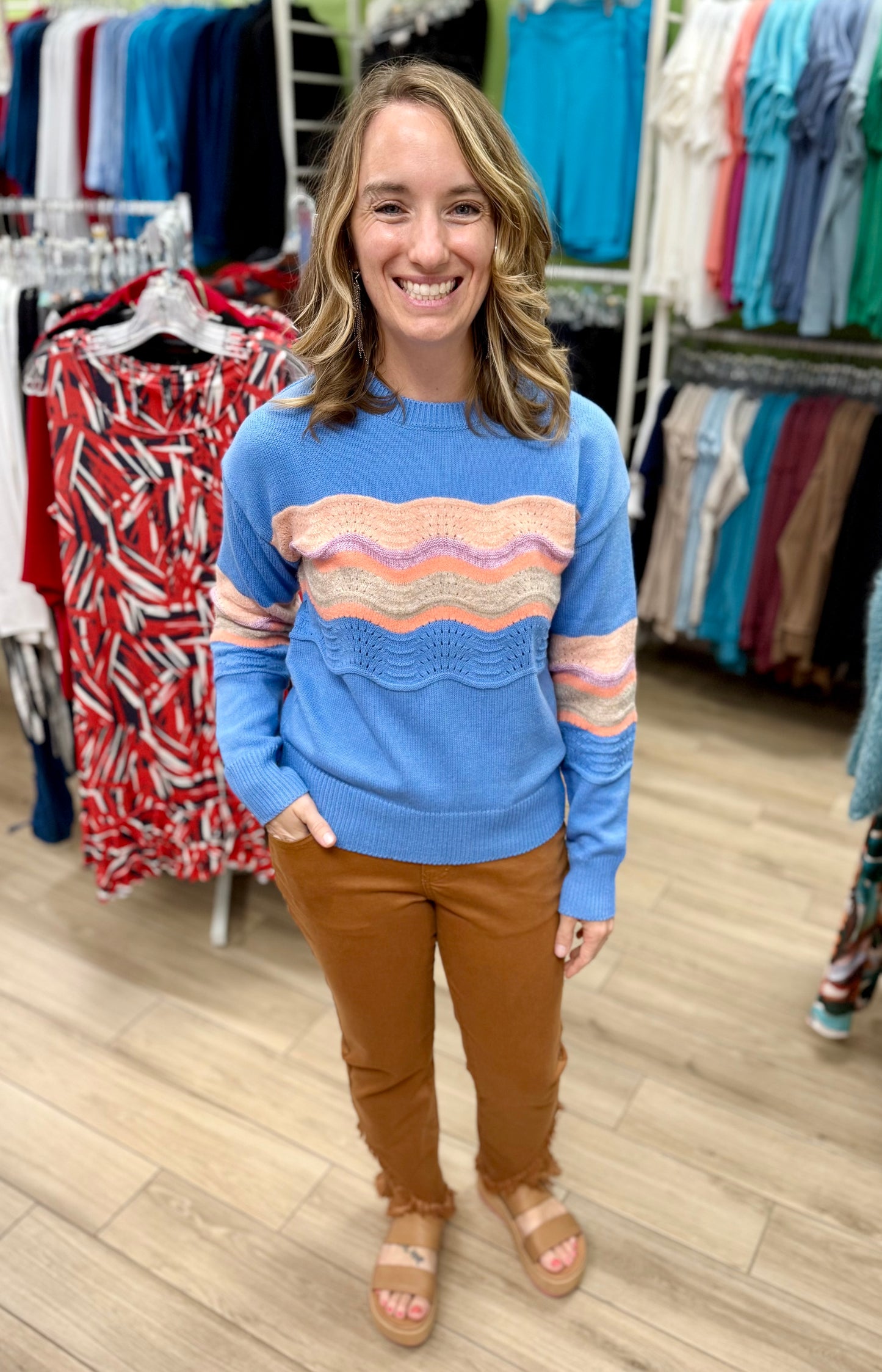 Hatley Pointelle Wave Sweater