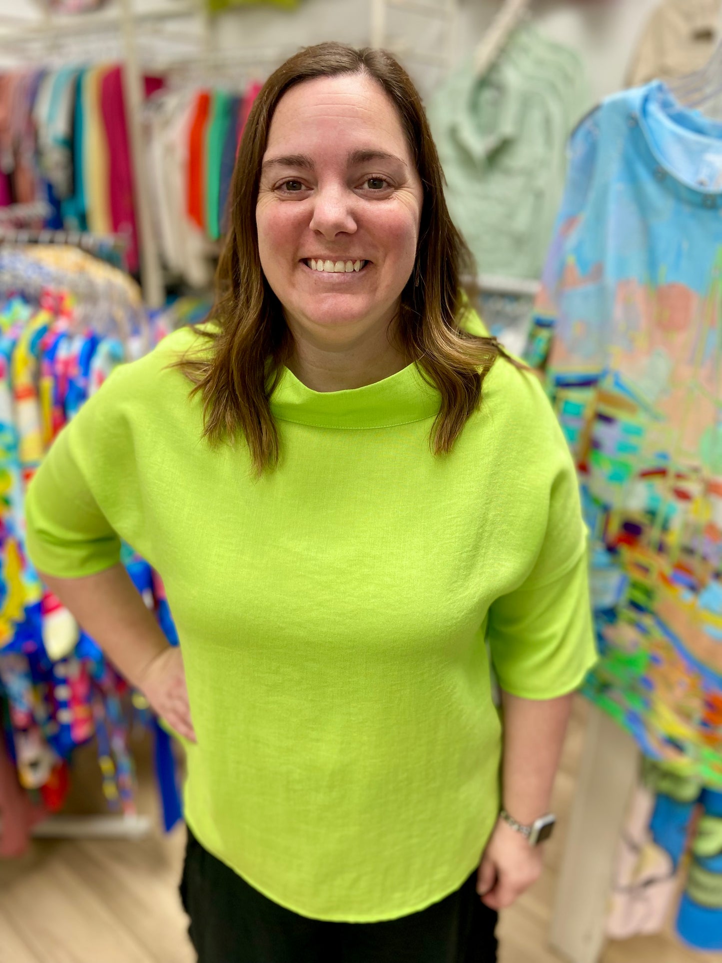 Fridaze AA374 Drop Shoulder Linen Top