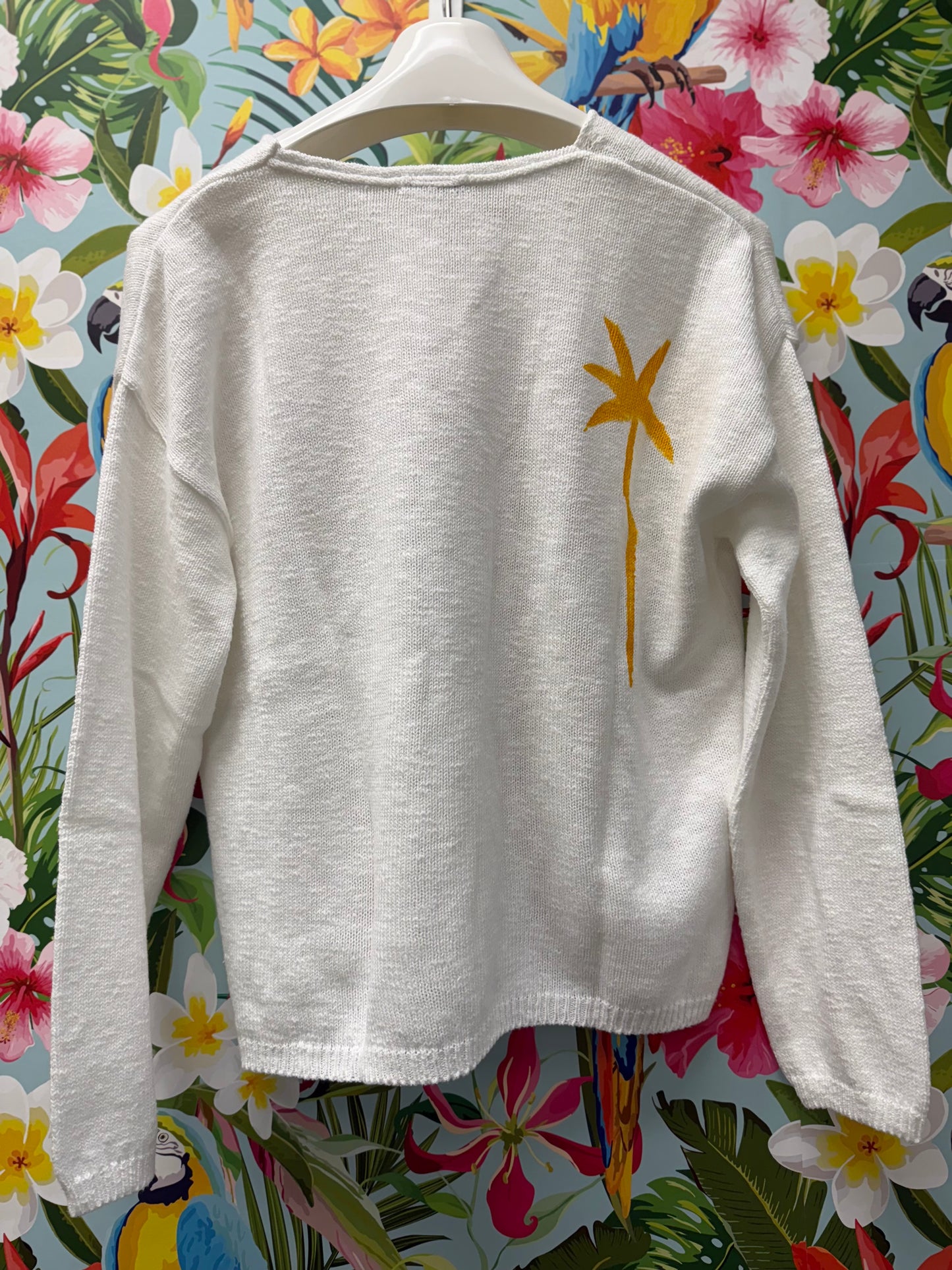 Peg Painted Sweater - 5 Bright Palms
