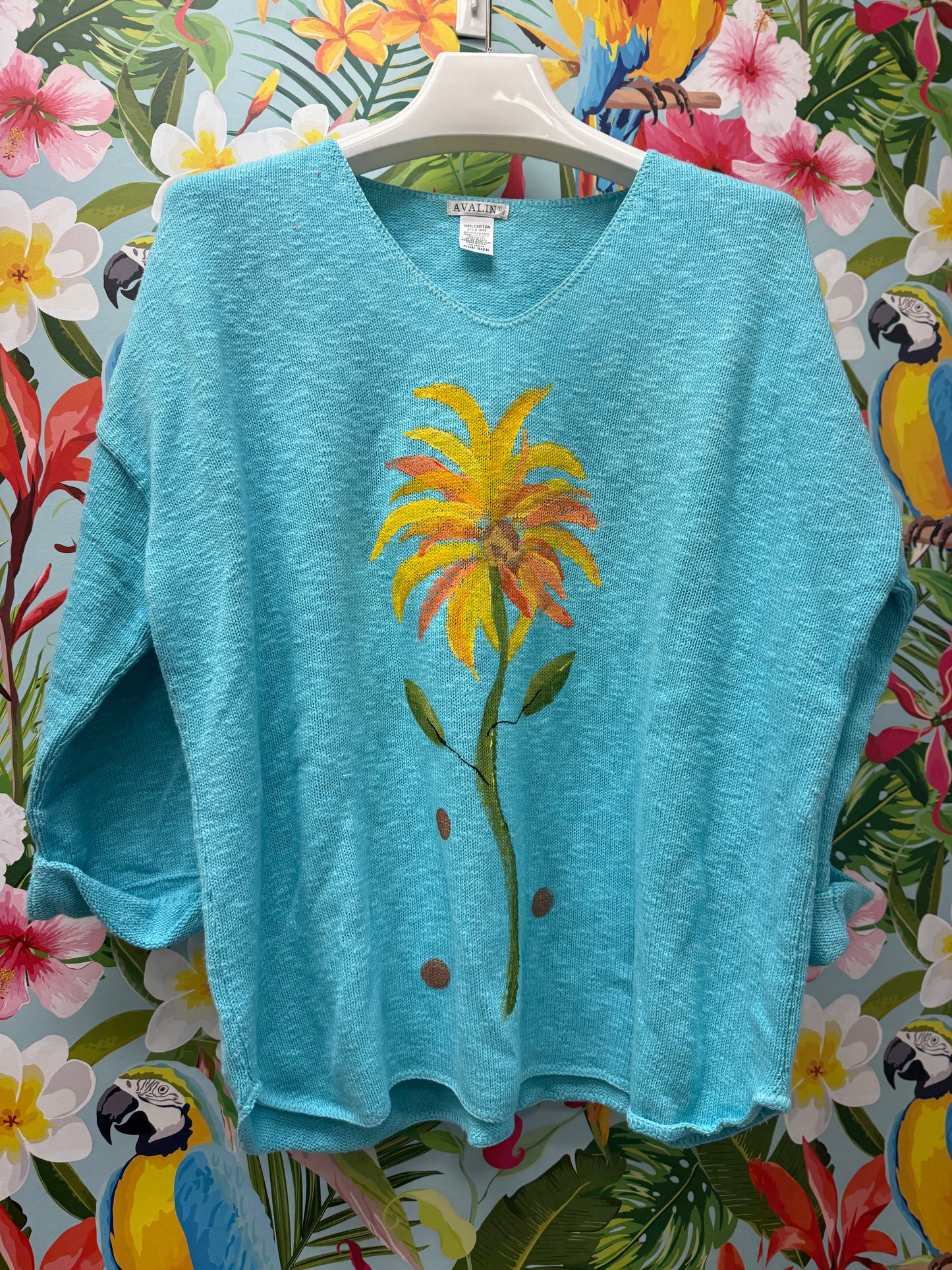 Peg Painted Sunflower Sweater