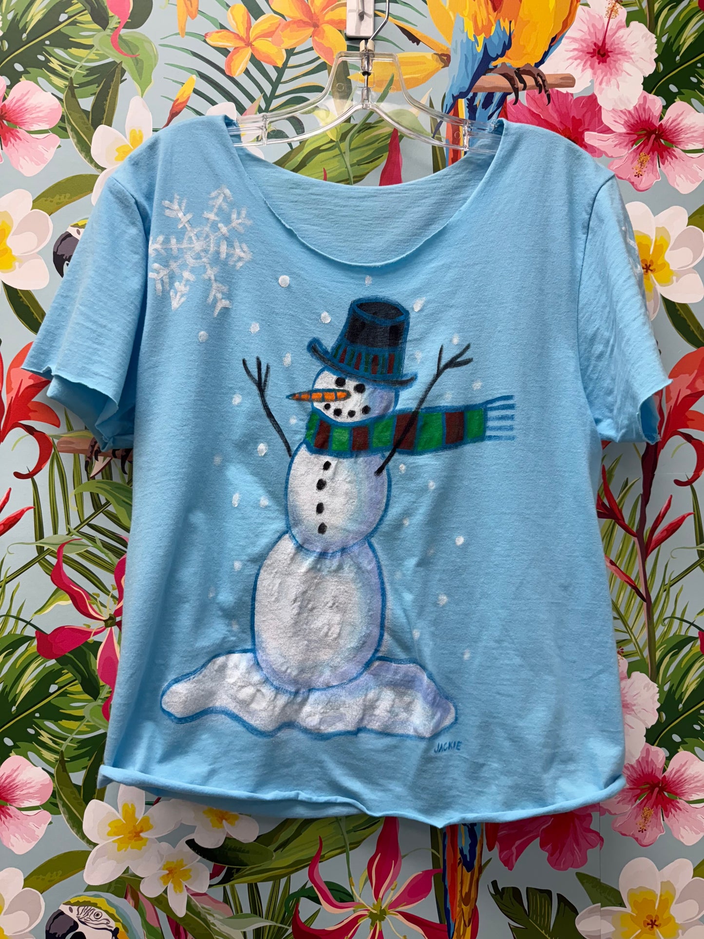 Jackie Ludtke Painted Snowman Top