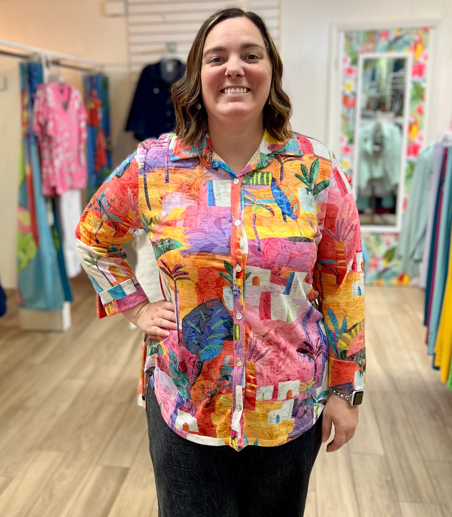 Jess & Jane SG1 Print Top