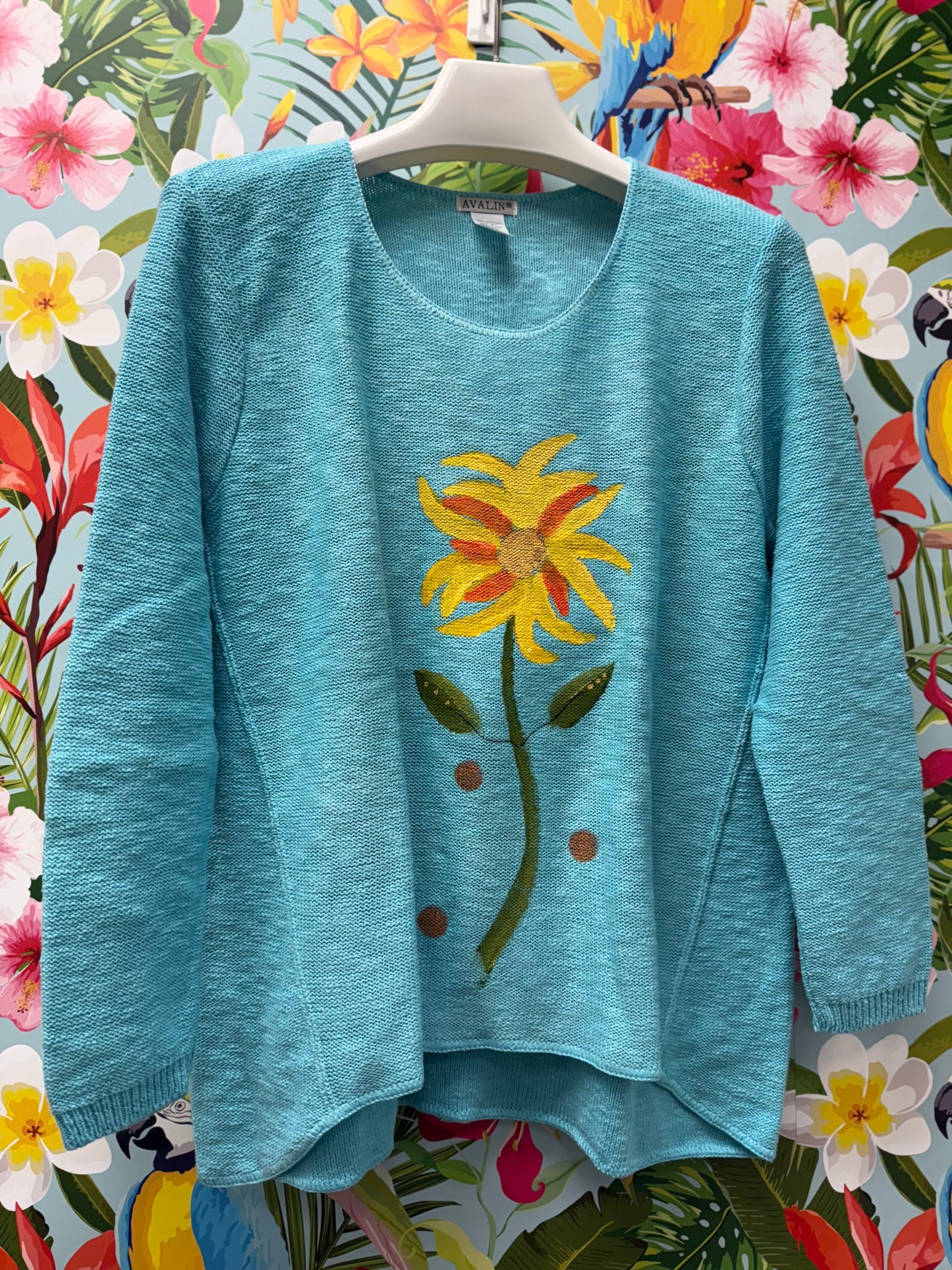 Peg Painted Sunflower Sweater