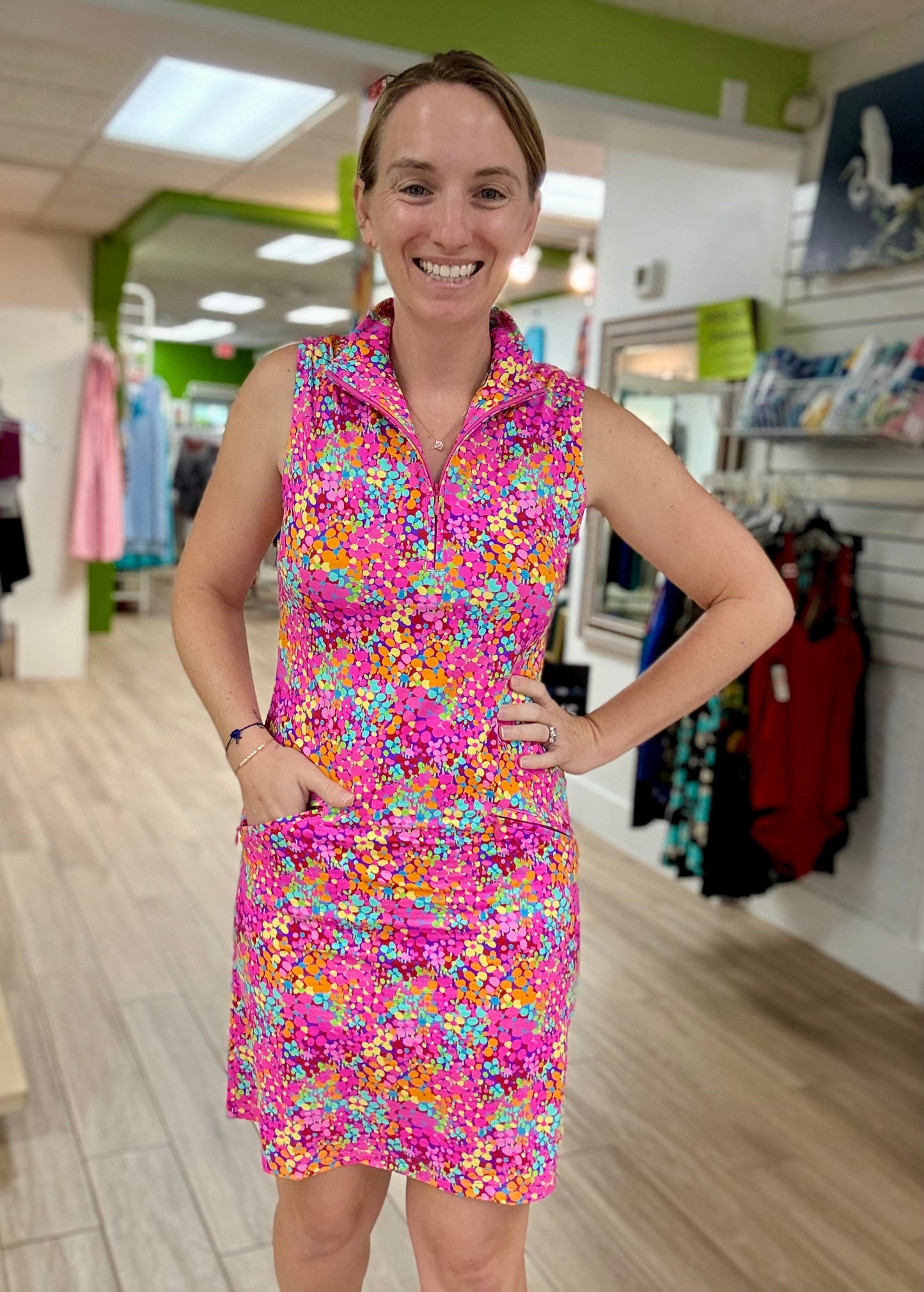 Ibkul 58000 Print UPF Tank Dress