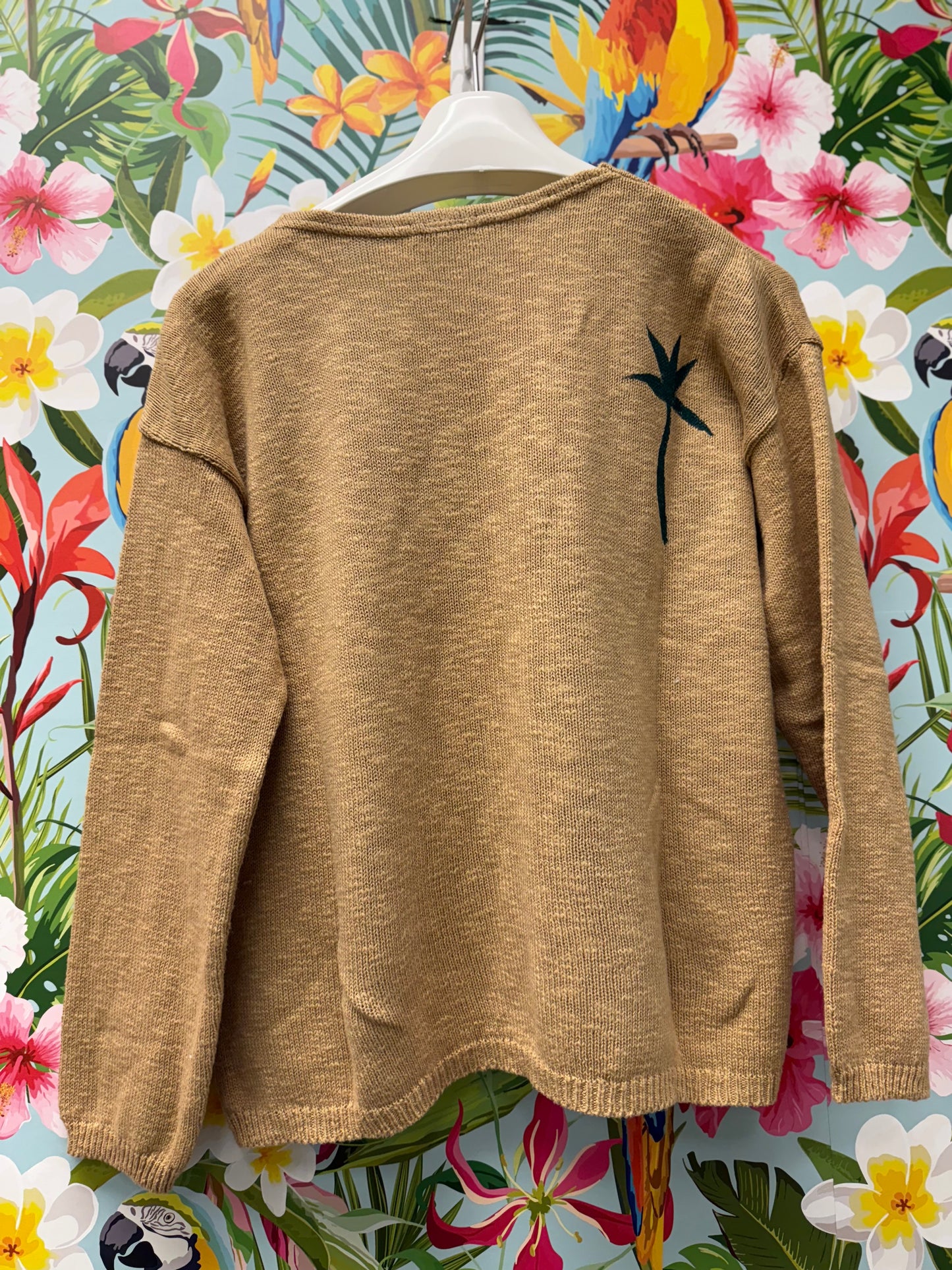 Peg Painted Sweater - Metallic Palms Party