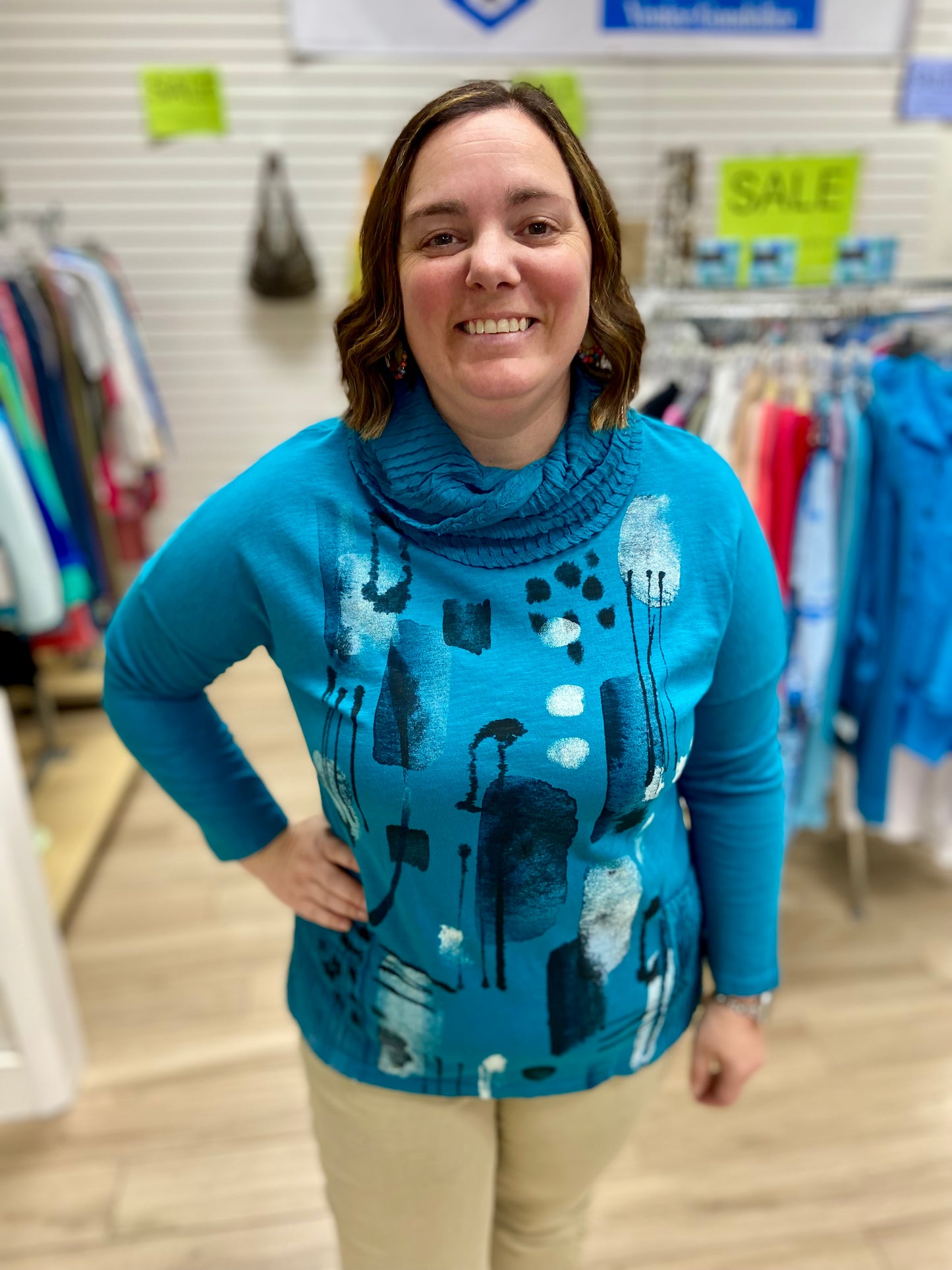 Jess & Jane M99 Cowl Neck Top