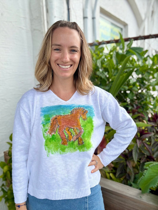 Rosamund Merrill Painted Horse Sweater