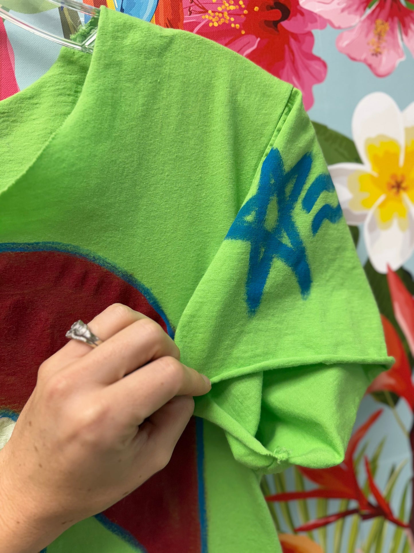 Jackie Ludtke Painted Meowy Christmas Top