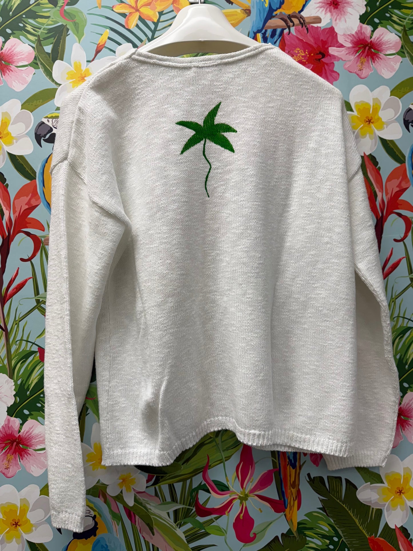 Peg Painted Sweater - Bright Palm Trio