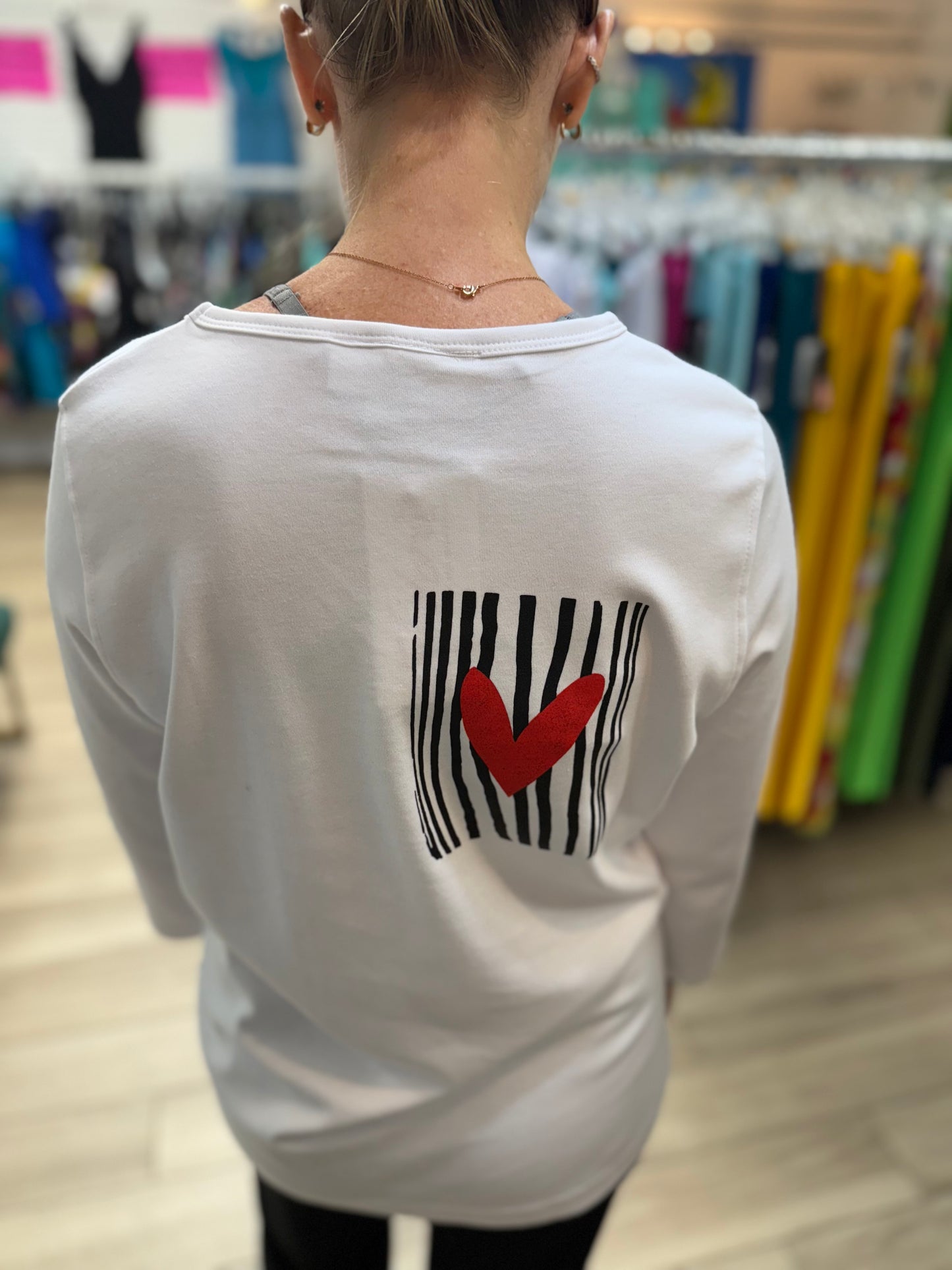 Victoria Heart Stripes Top