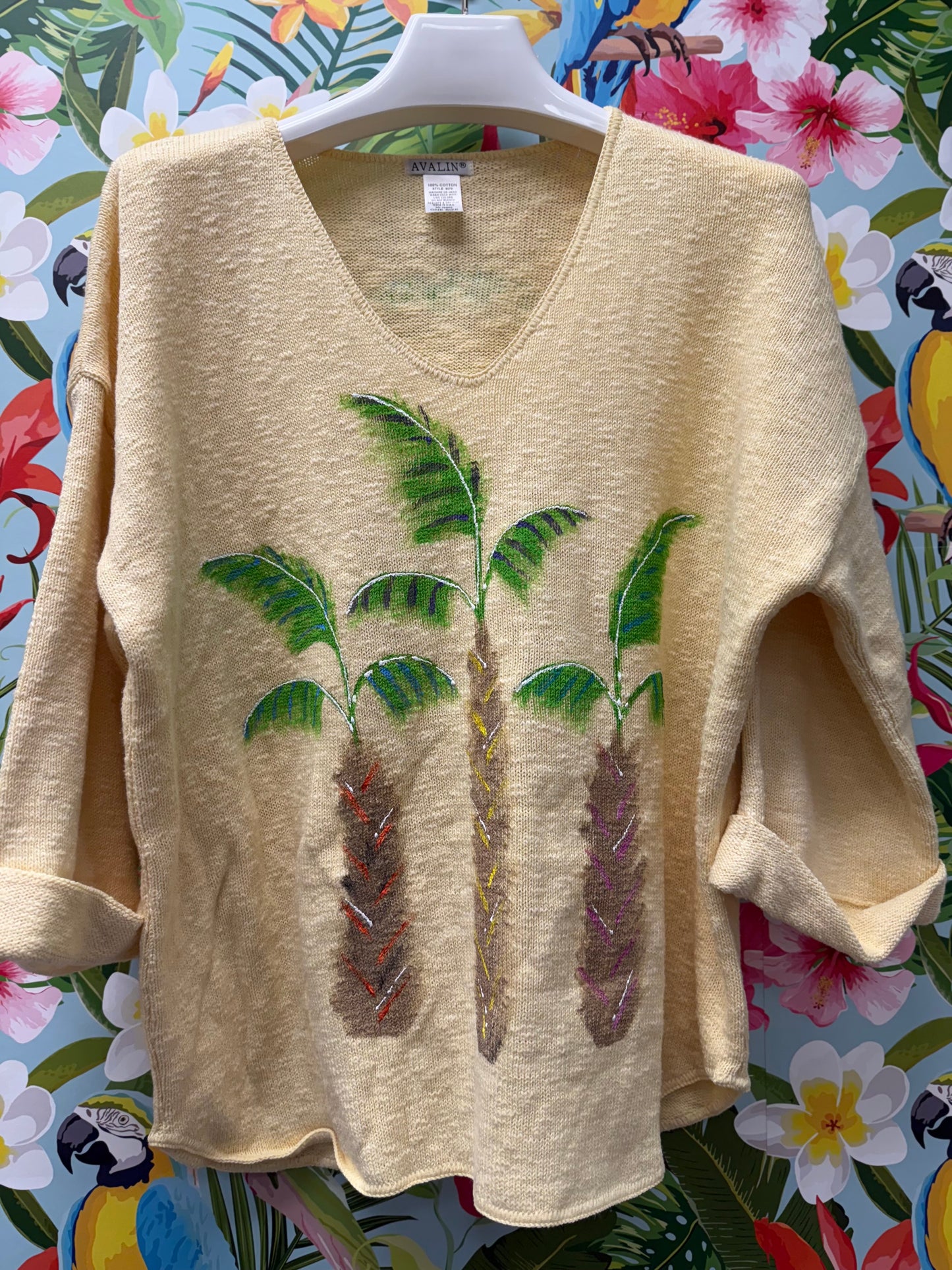 MoMo Sweater - Pop Palm Trio