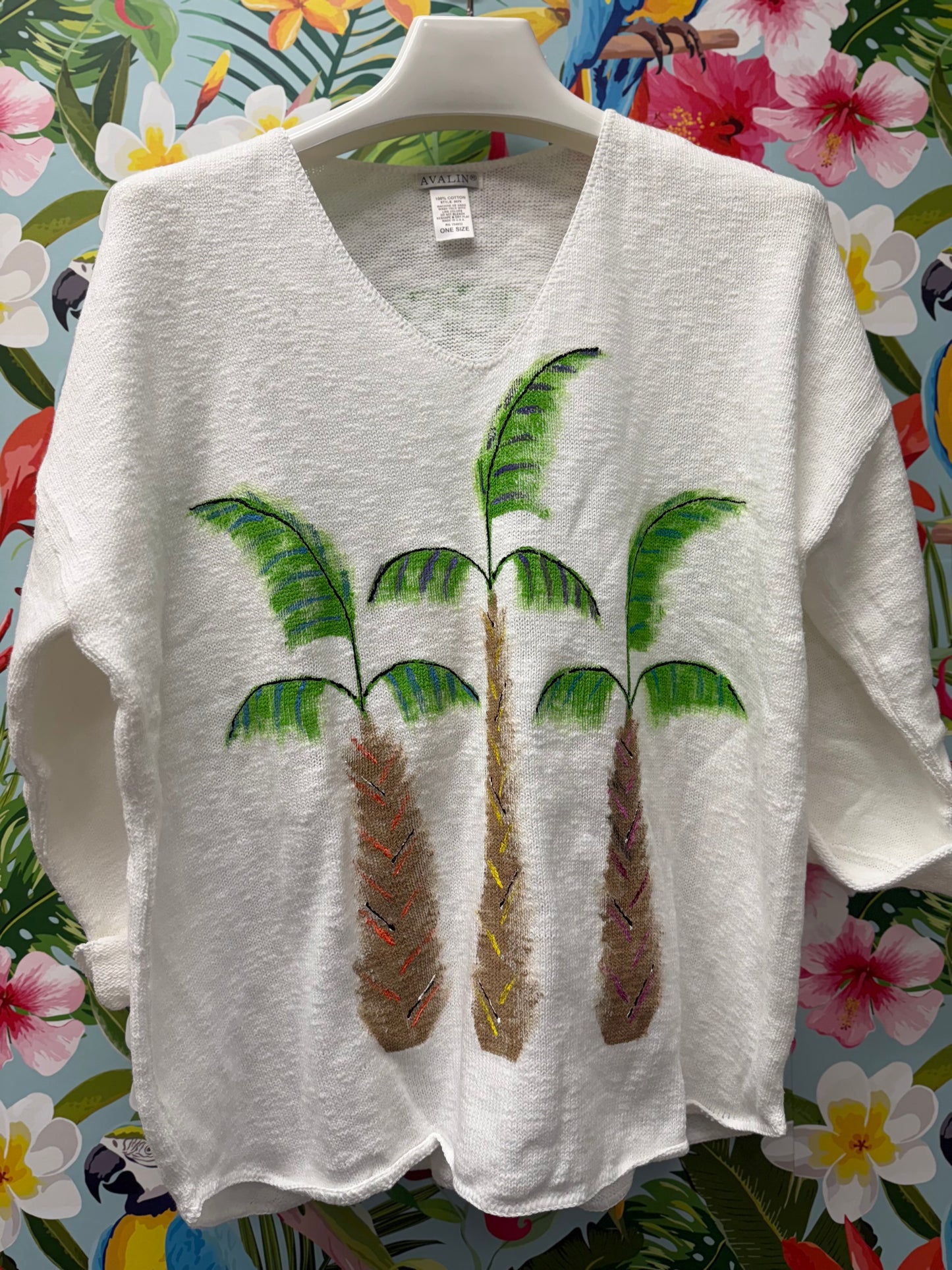 MoMo Sweater - Pop Palm Trio
