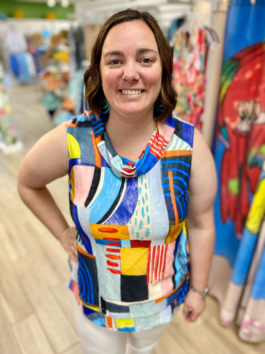 Jess & Jane QT1 Cowl Tank Top