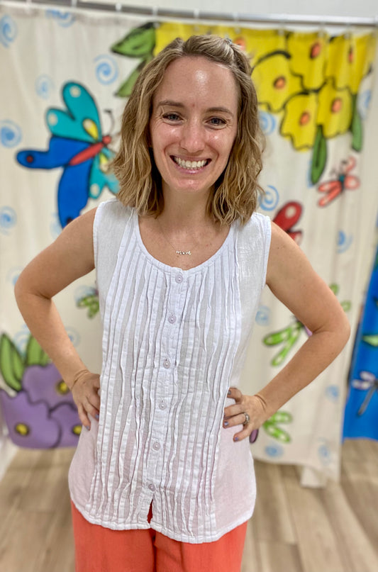 Maya Jones 1388 Button Tank