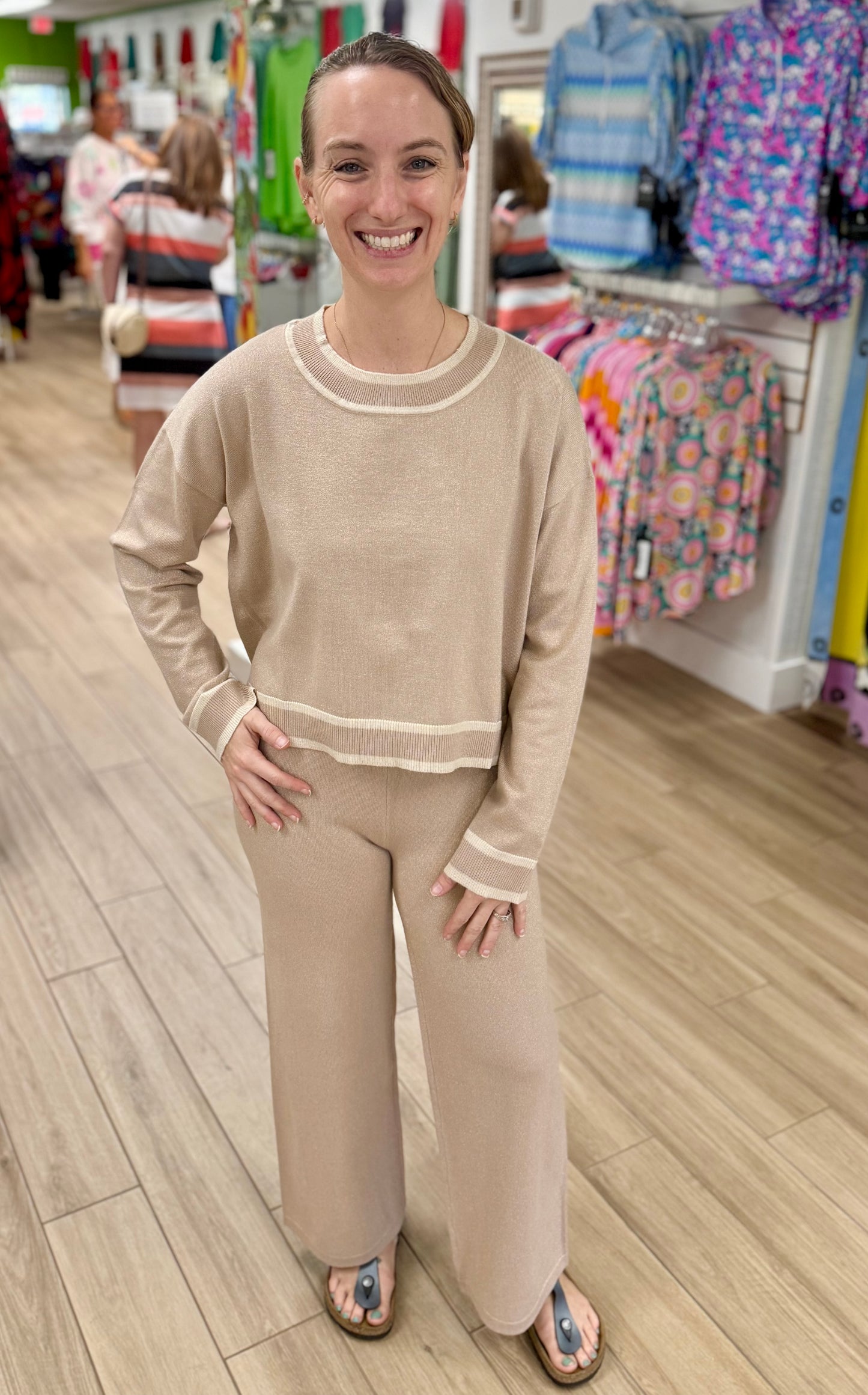 M 33-LU2008AX Gold Shimmer Sweater