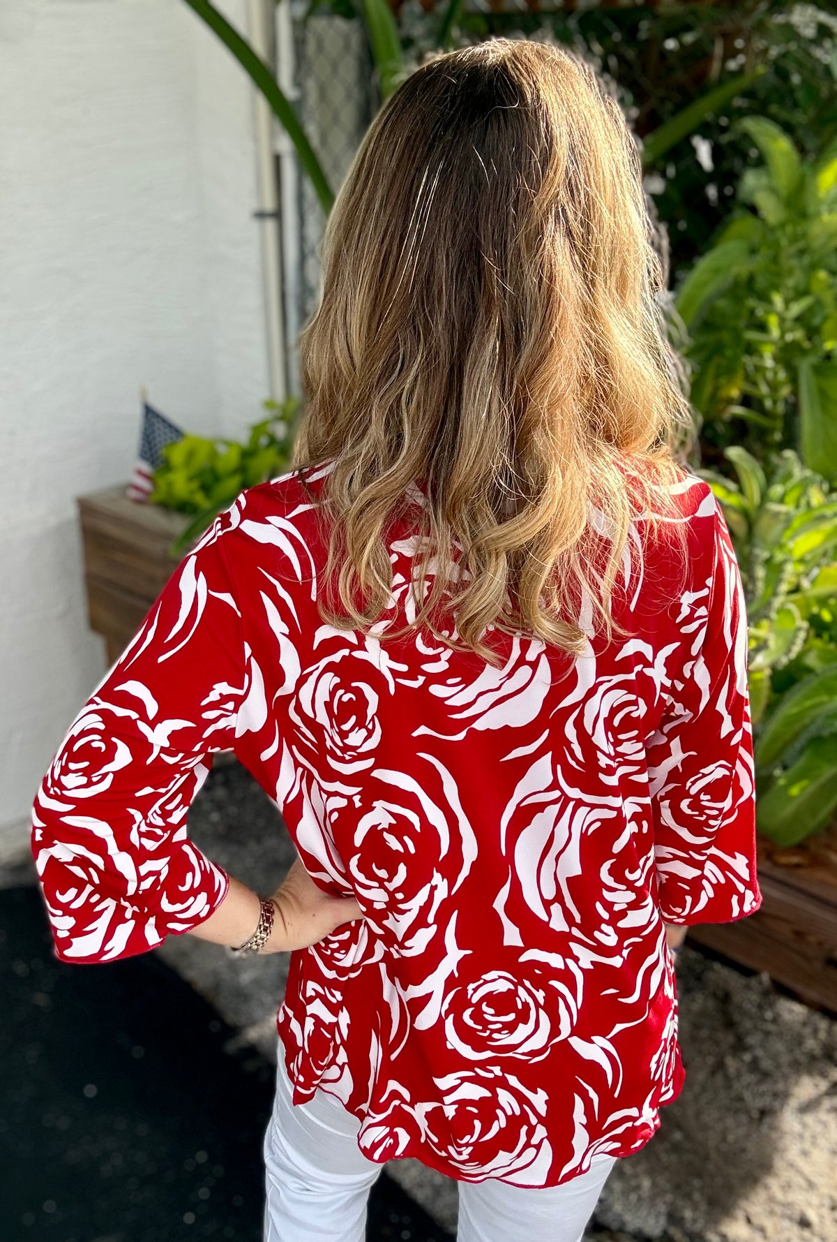 Jostar Red Roses Merrow Top