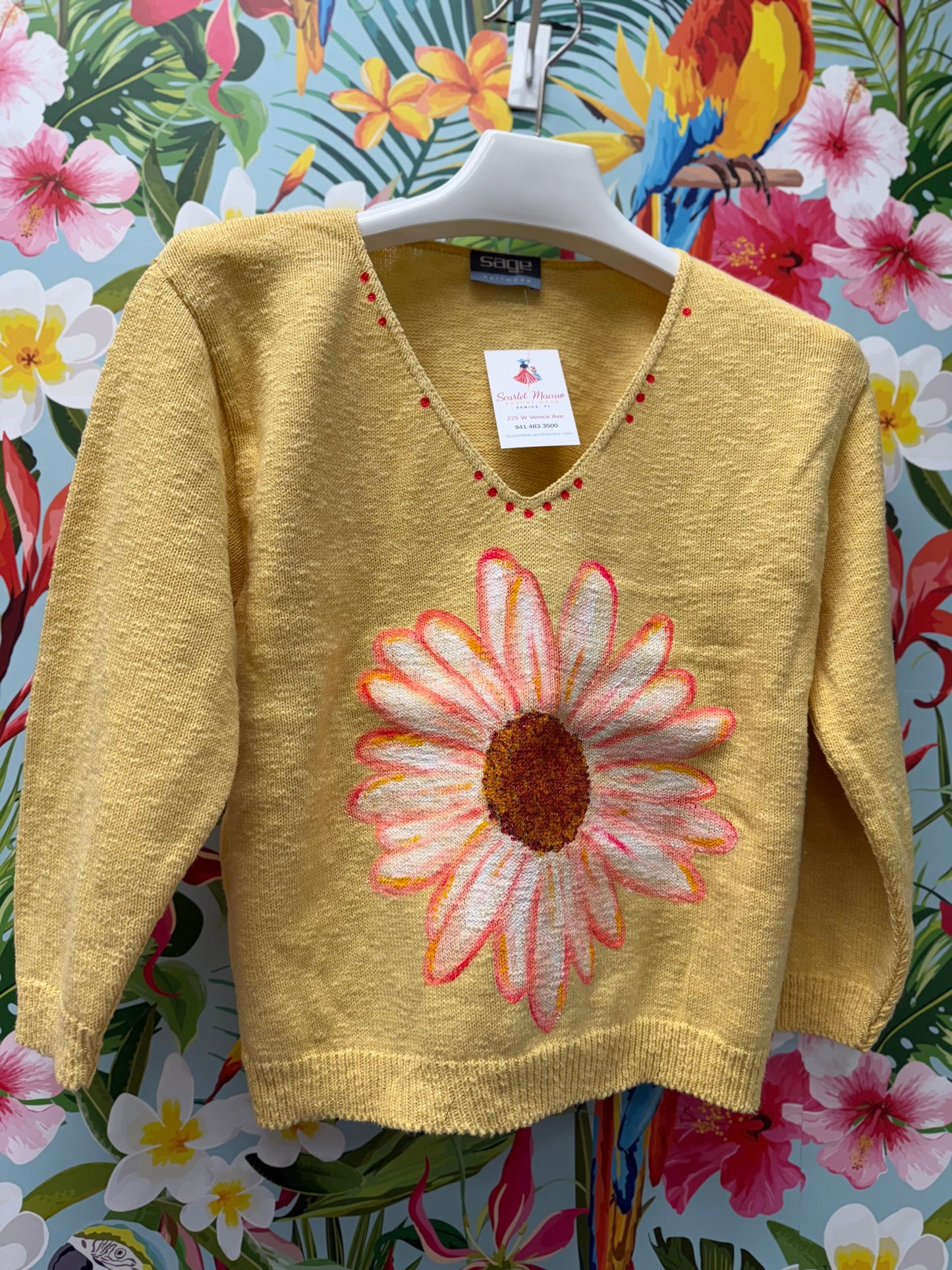 Lisalou Daisy Painted Sweater