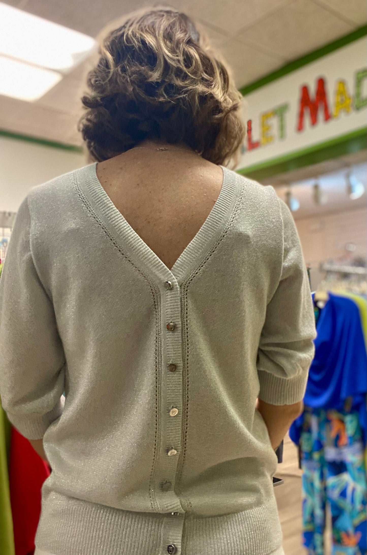 Marble 7870 Reversible Sparkle Cardigan