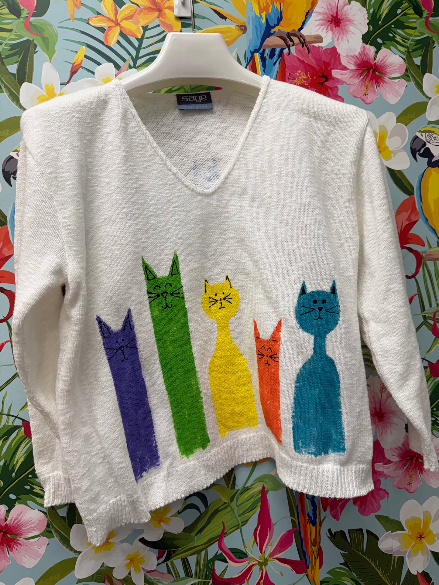 MoMo Sweater - Colorful Cats