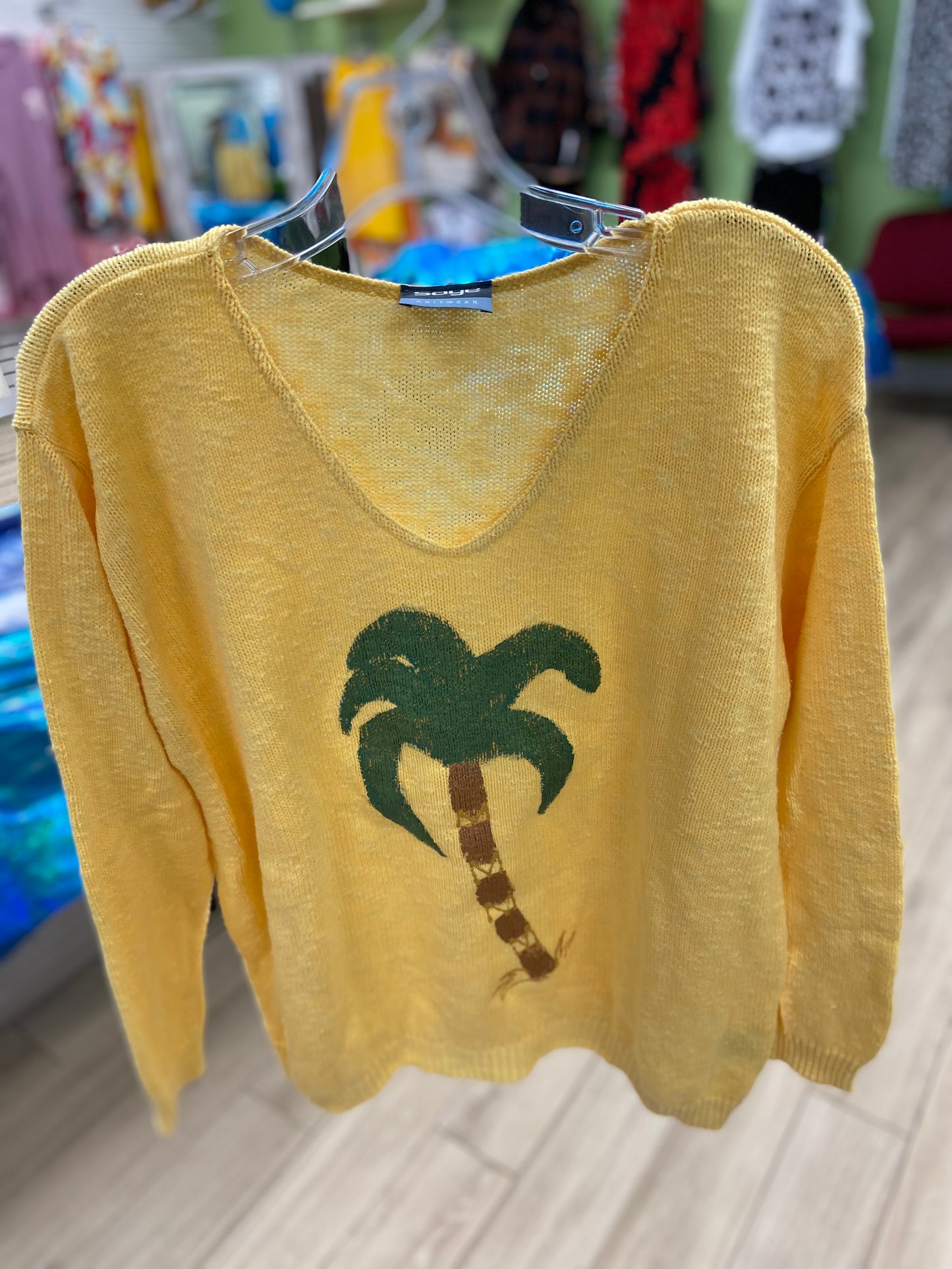 Peg Painted Simple Palm Sweater