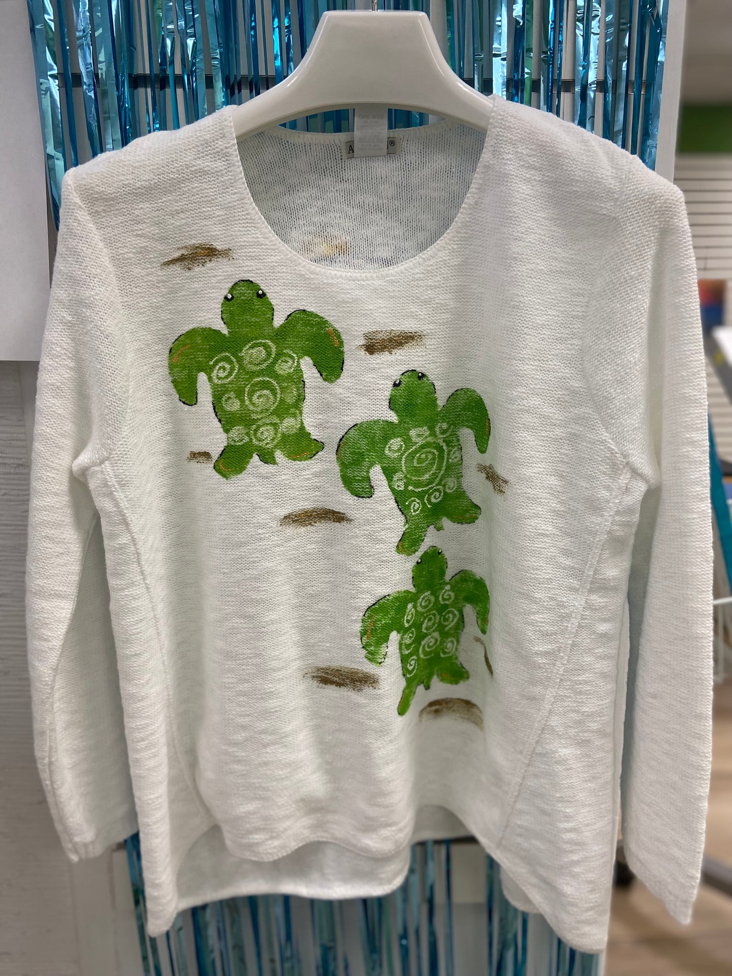 Rosamund Merrill Happy Friends Turtles Painted Sweater