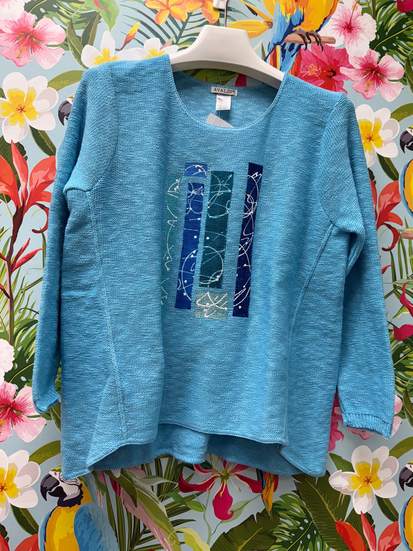 MoMo Sweater - Blue Bars