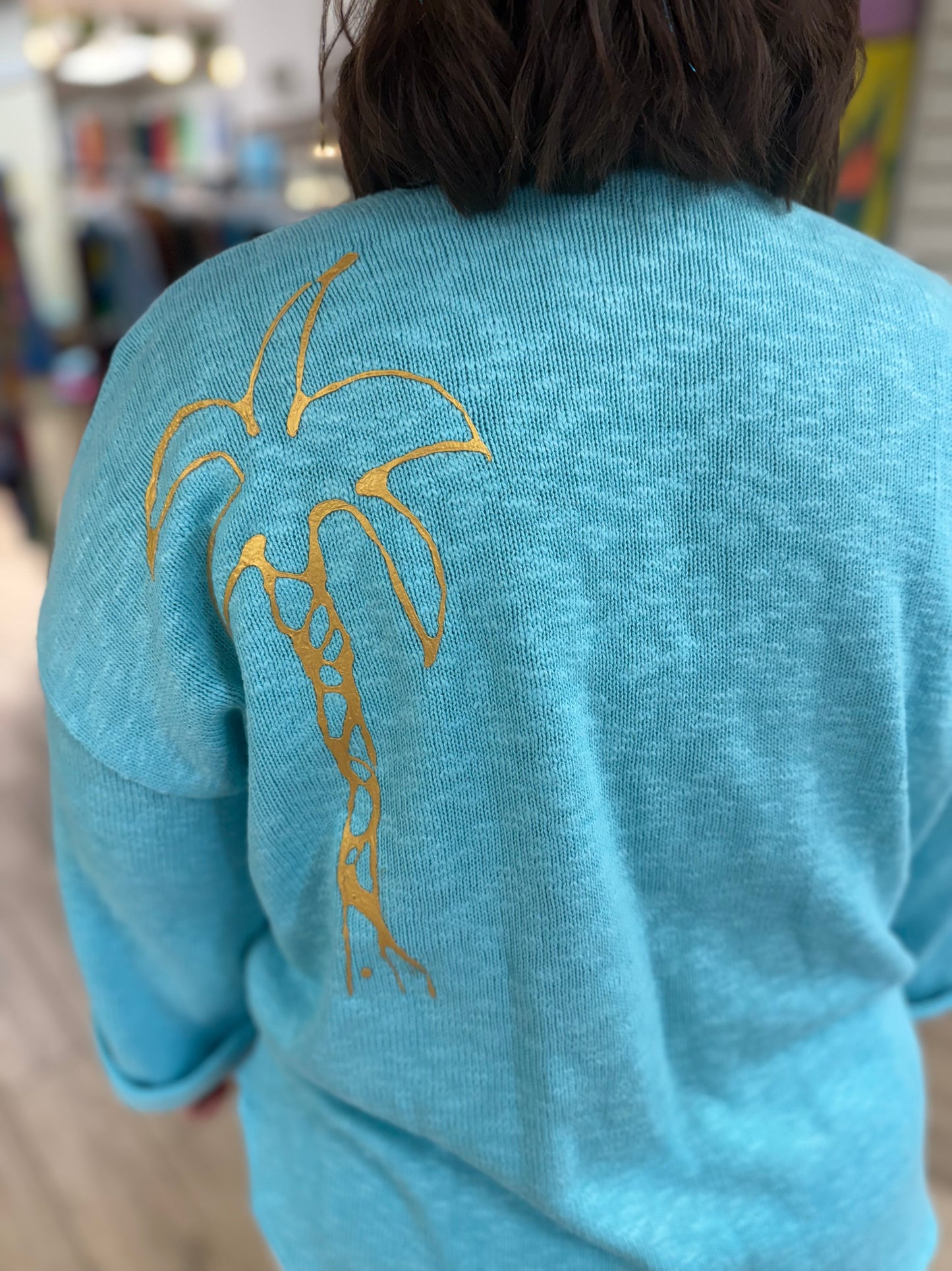 Peg Painted Solo Side Palm Sweater