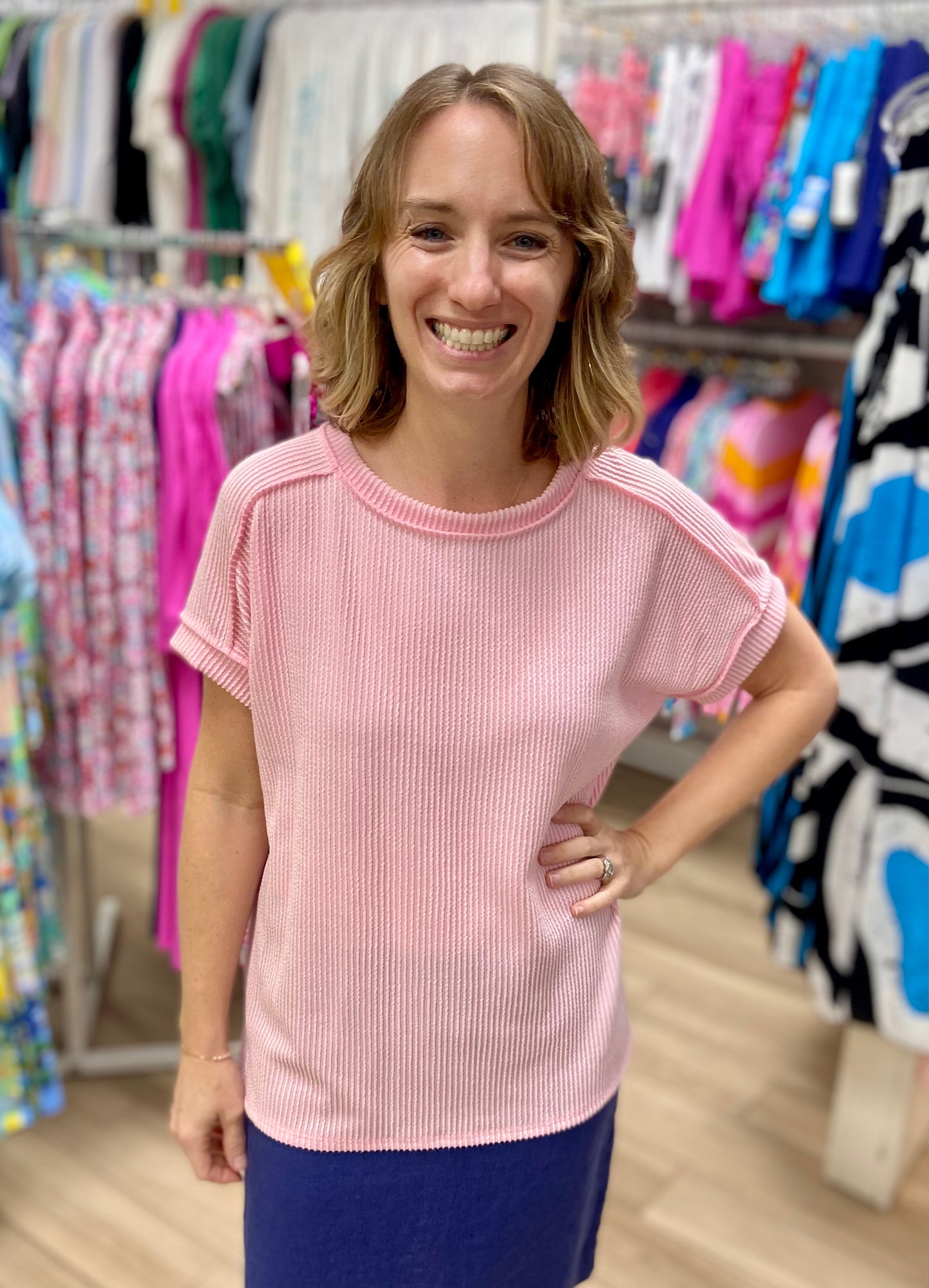 7th Ray T5160 Corded Dolman Top