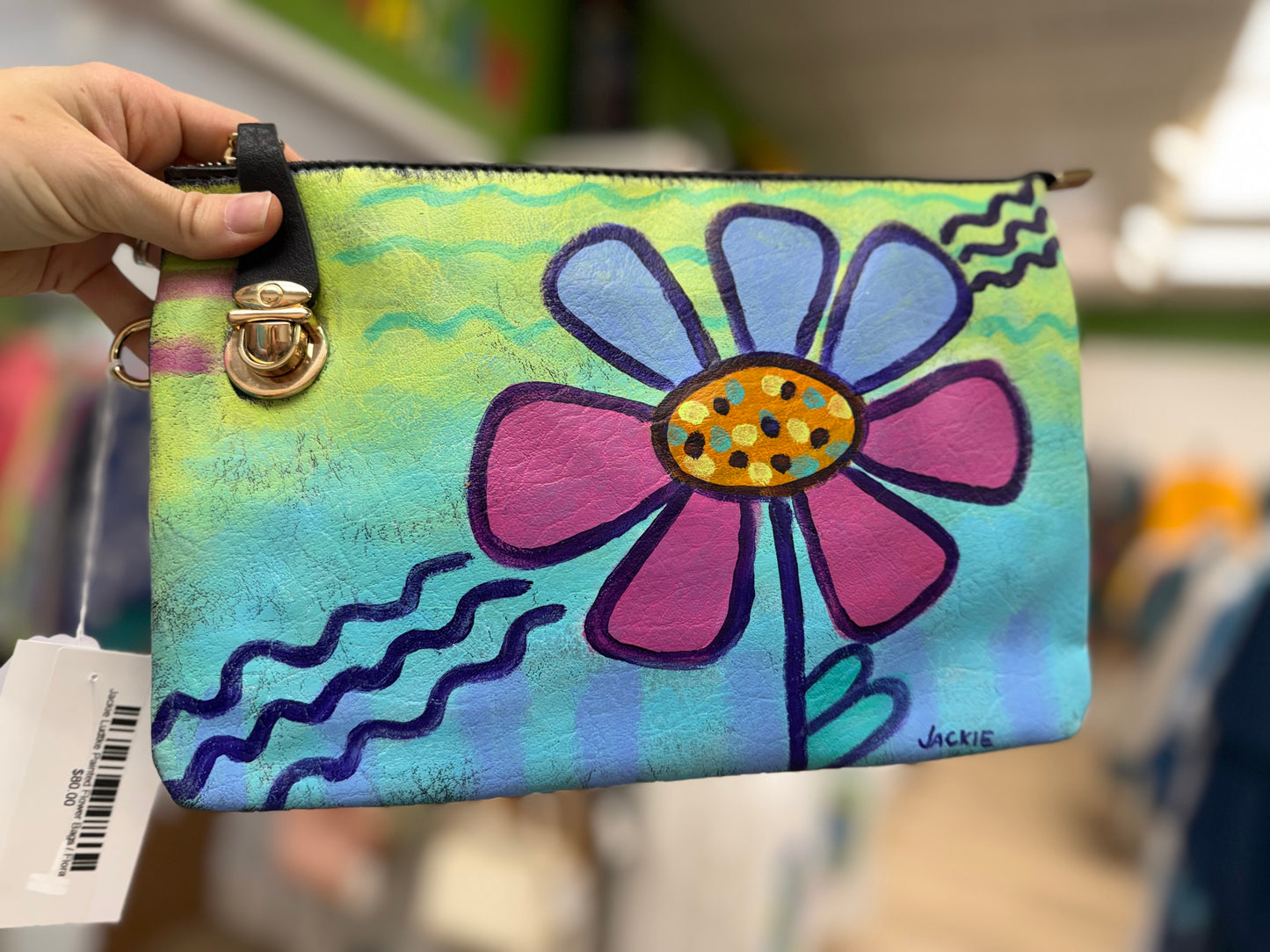 Jackie Ludtke Painted Flower Bags