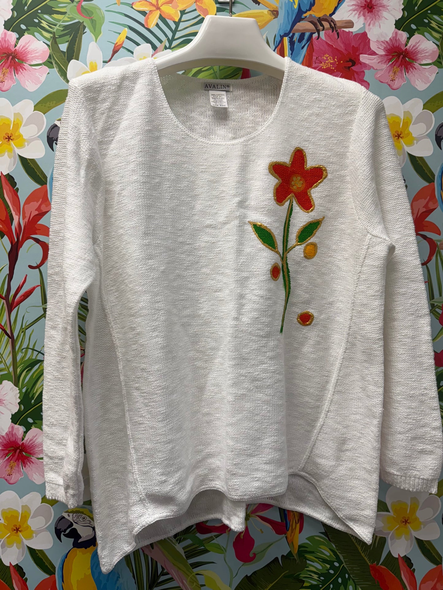 Peg Painted Solo Side Bloom Sweater