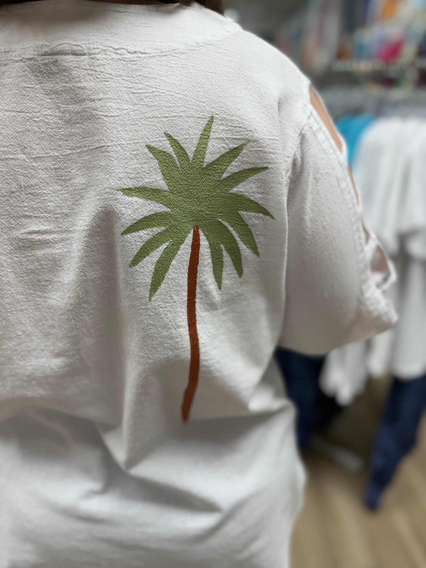 Peg 0014 Painted Palm Party Top