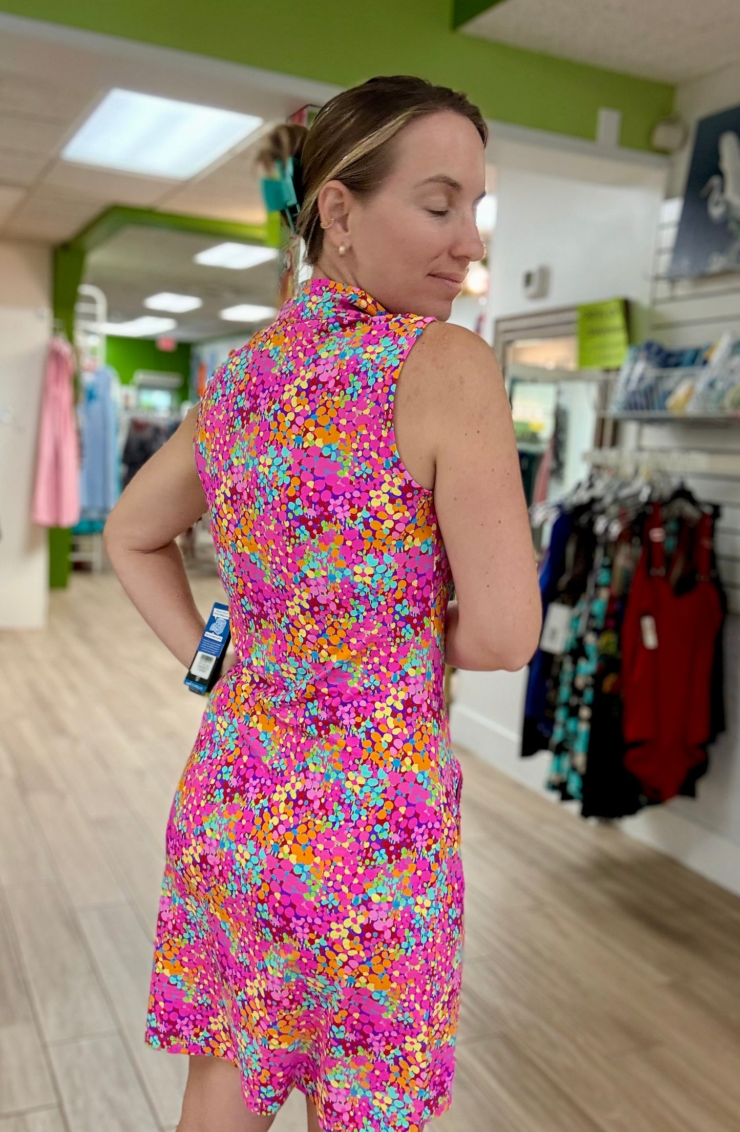 Ibkul 58000 Print UPF Tank Dress