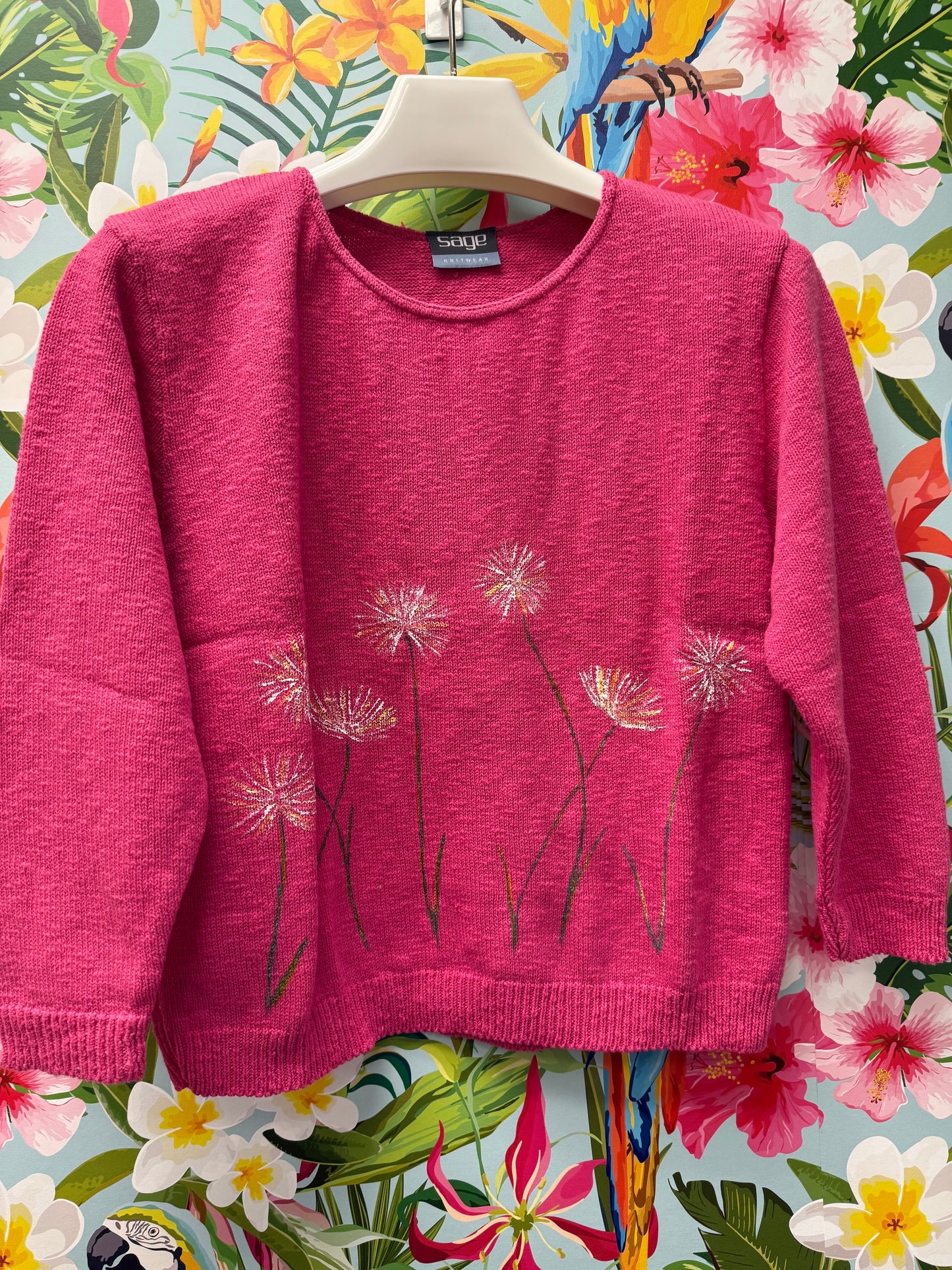 LisaLou Dandelions Painted Sweater