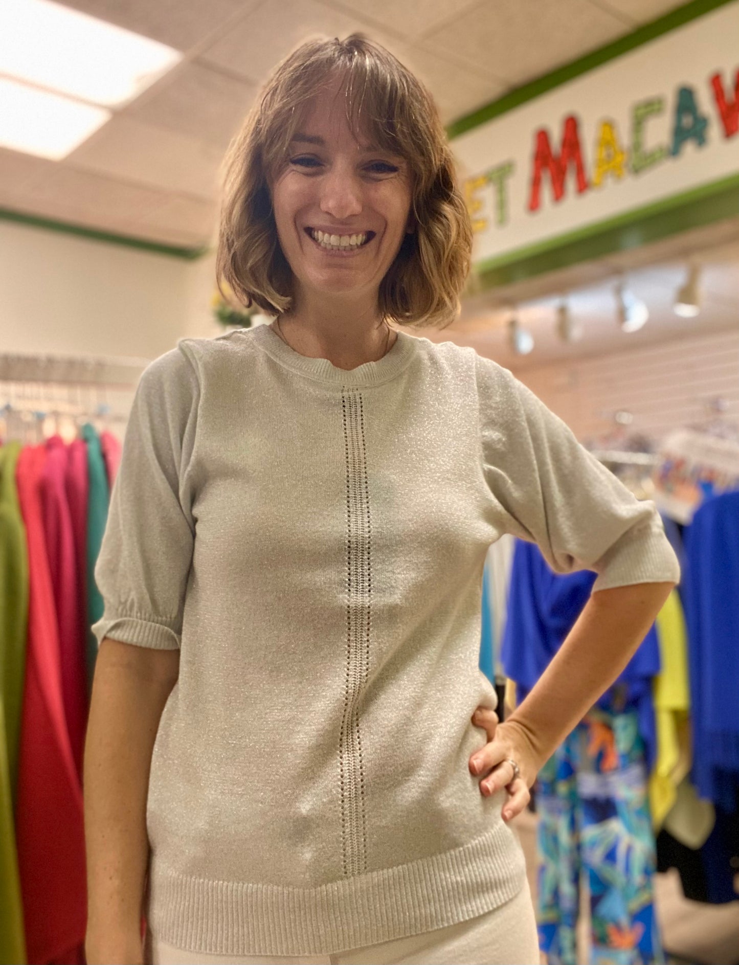 Marble 7870 Reversible Sparkle Cardigan