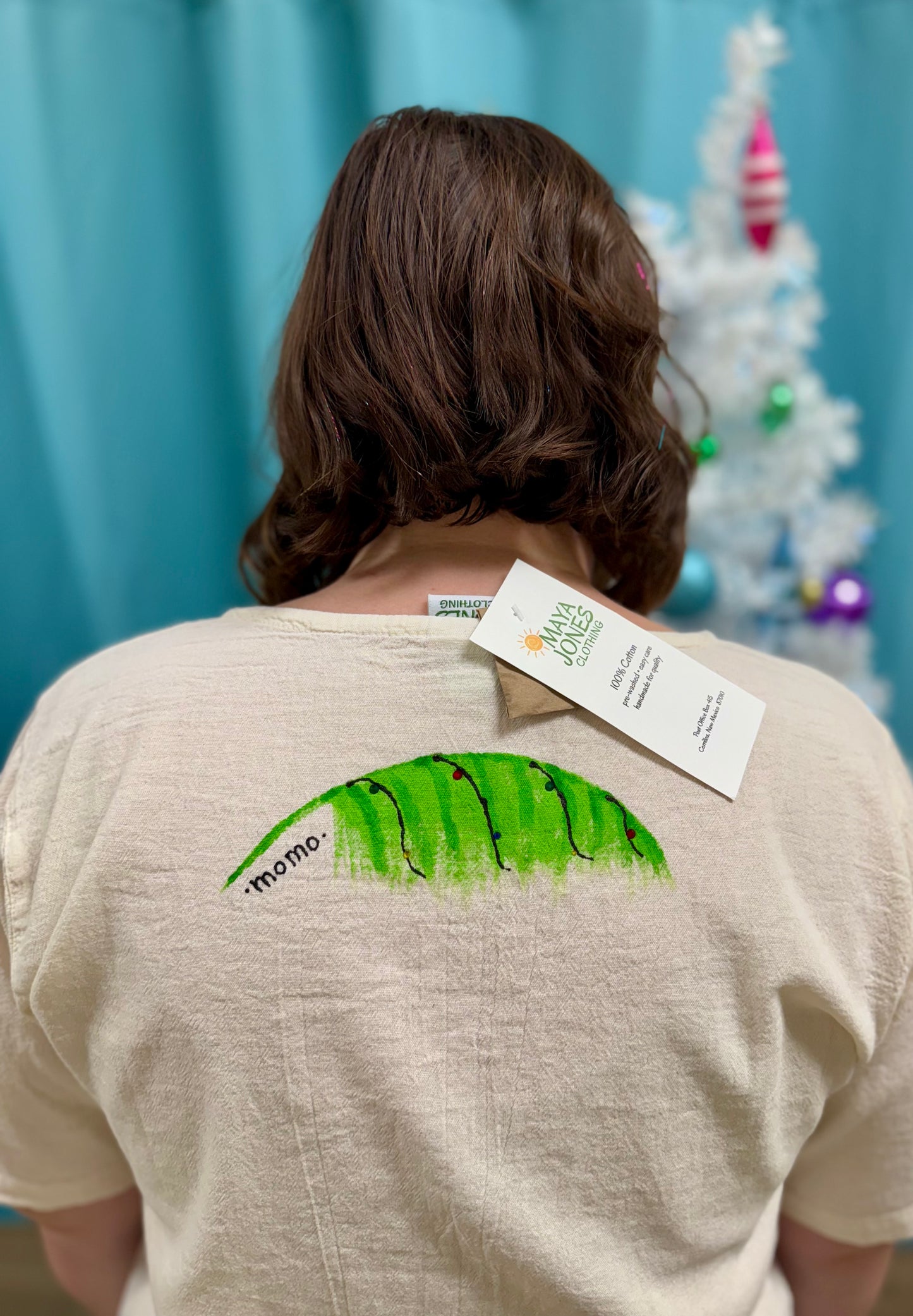 MoMo Painted Holiday Palm Tree Top