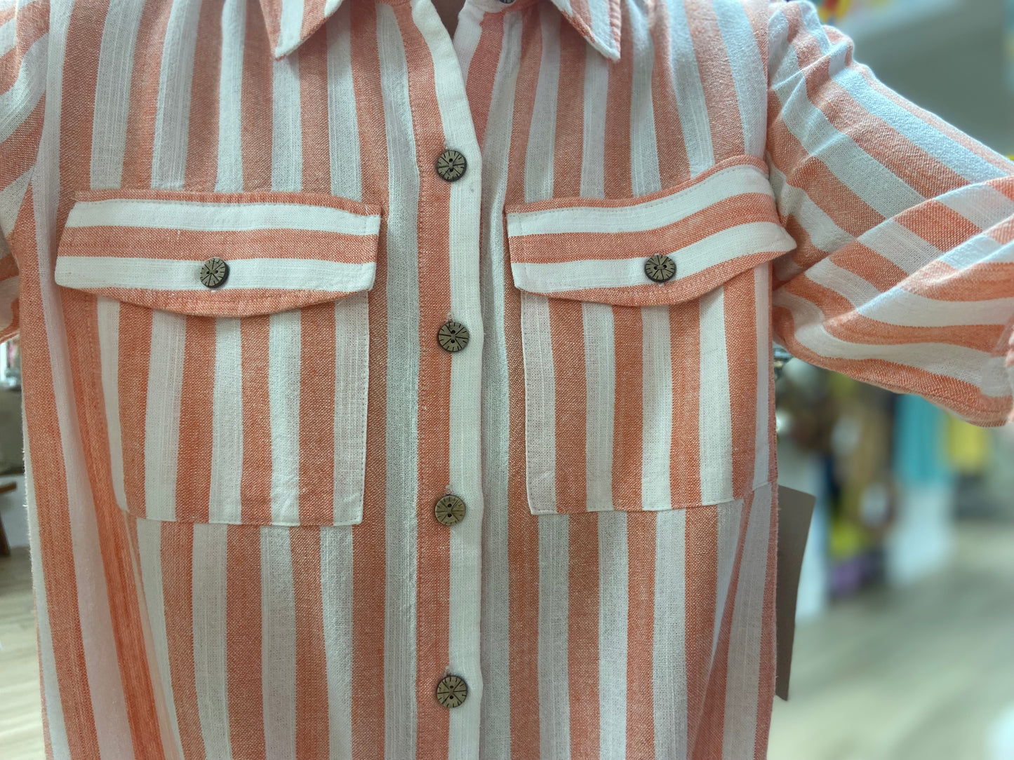 Multiples M25301 Stripe Tie Top