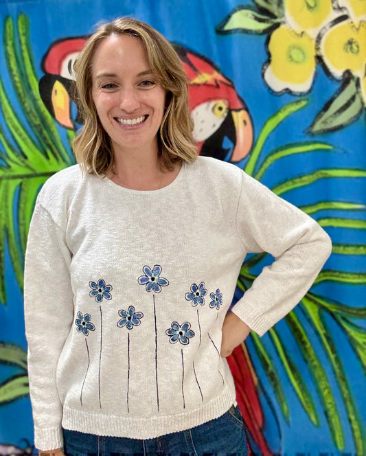 LisaLou Slim Stems Painted Sweater