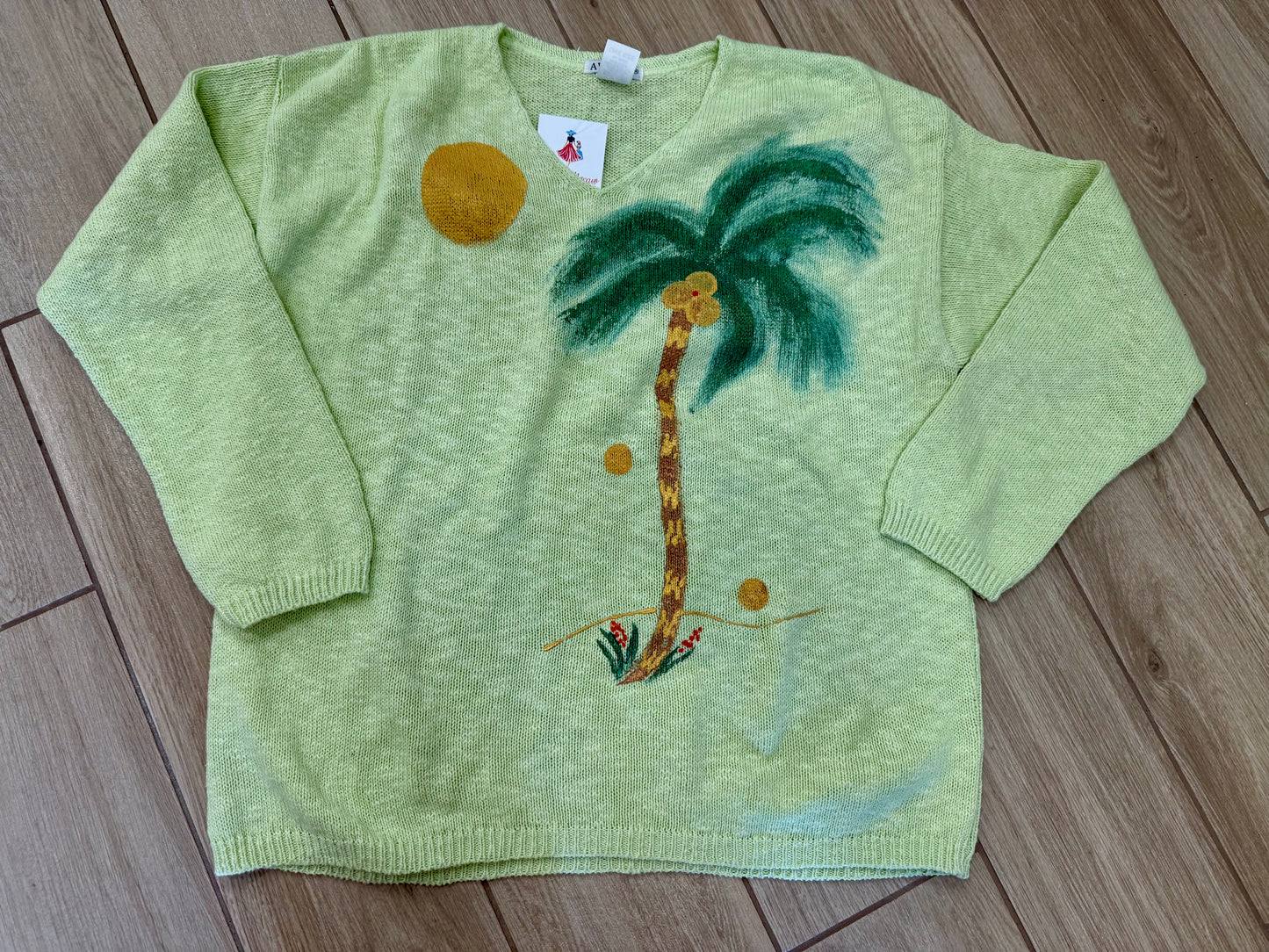 Peg Painted Solo Side Palm Sweater