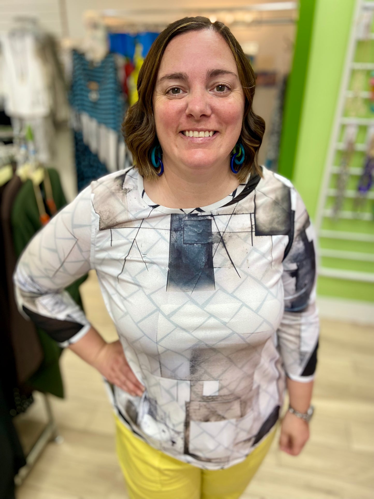 Lemon Grass Reversible 3/4 Top