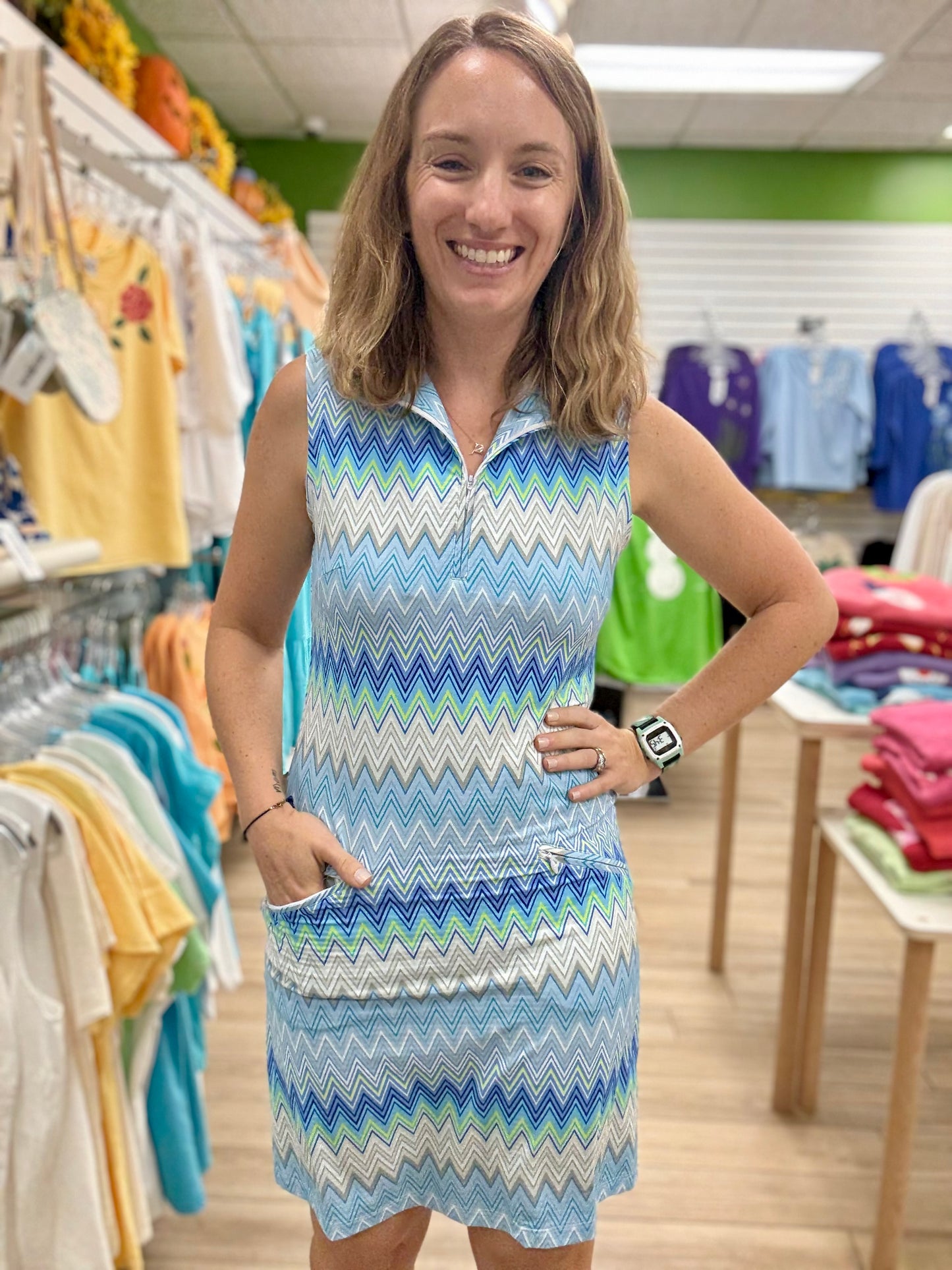 Ibkul 58000 Print UPF Tank Dress