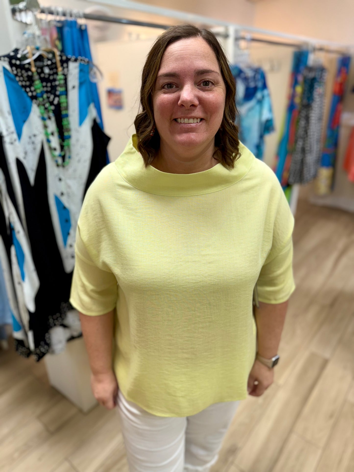 Fridaze AA374 Drop Shoulder Linen Top