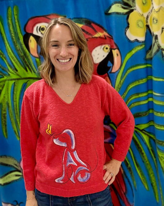 LisaLou Painted Happy Dog Sweater