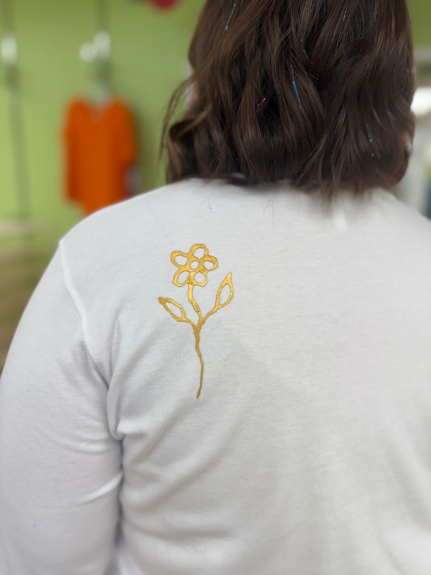 Peg Painted Solo Side Flower Top