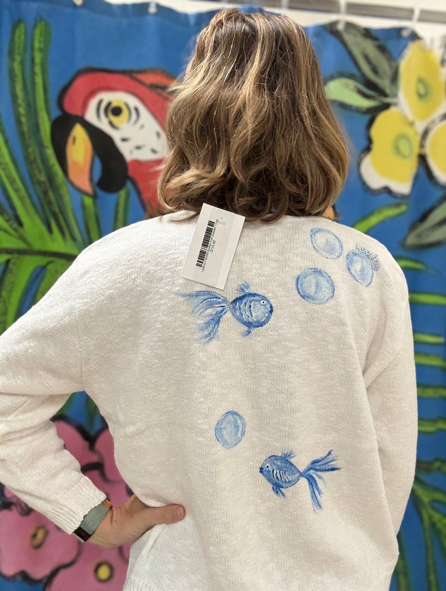 LisaLou Painted Bubble Fish Sweater