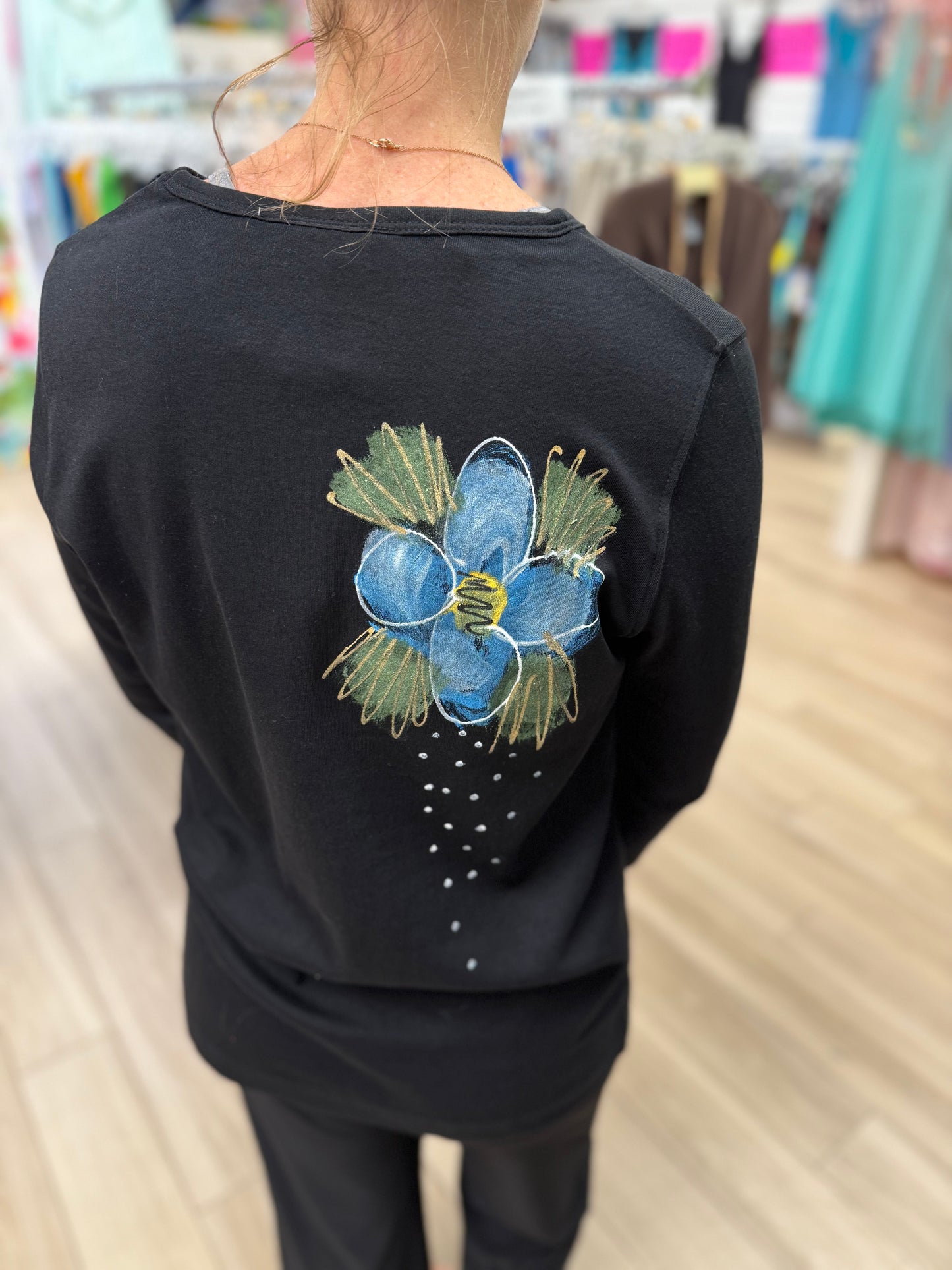 Victoria Painted Dots Floral Top