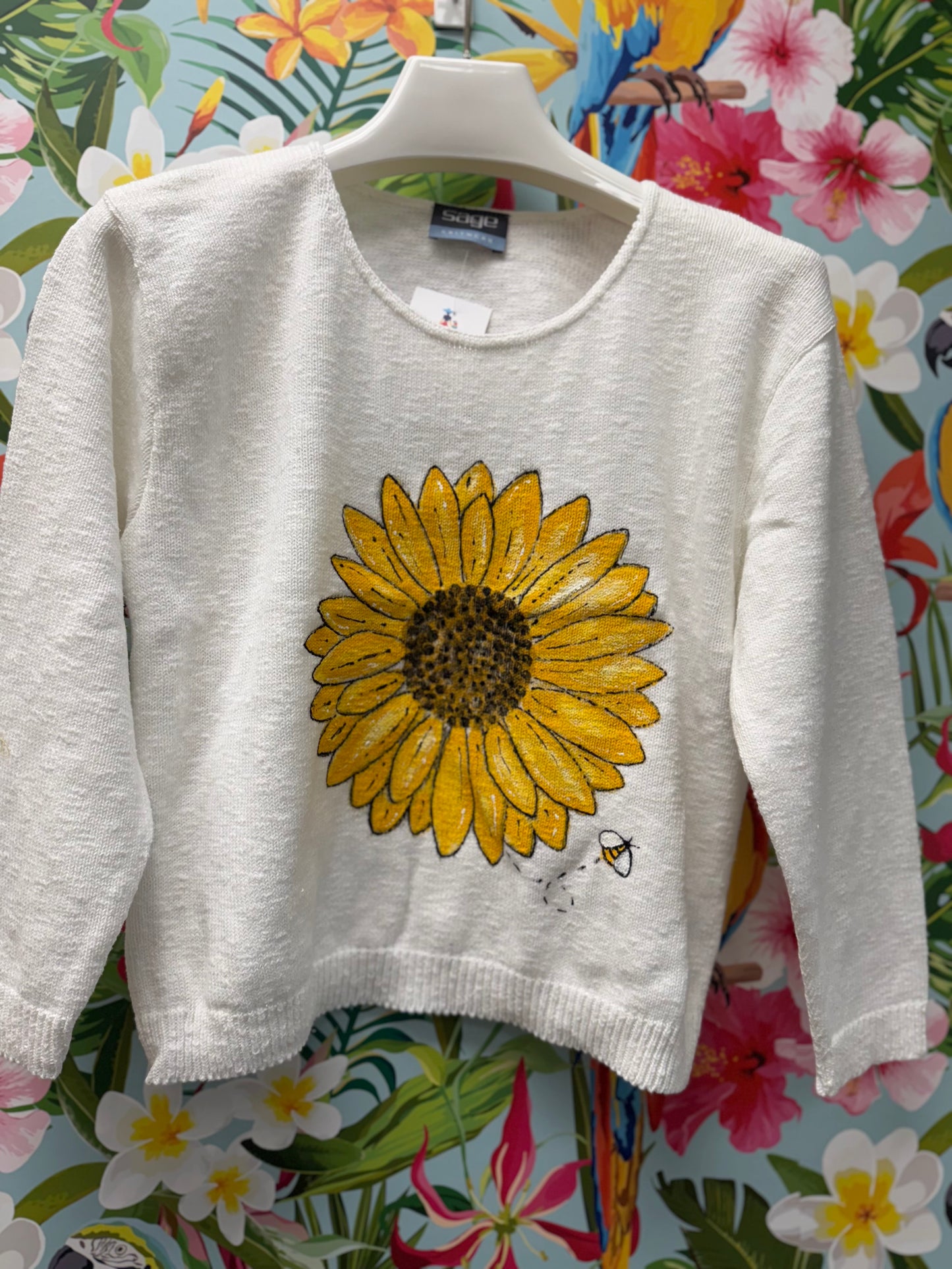 LisaLou Sunflower Painted Sweater
