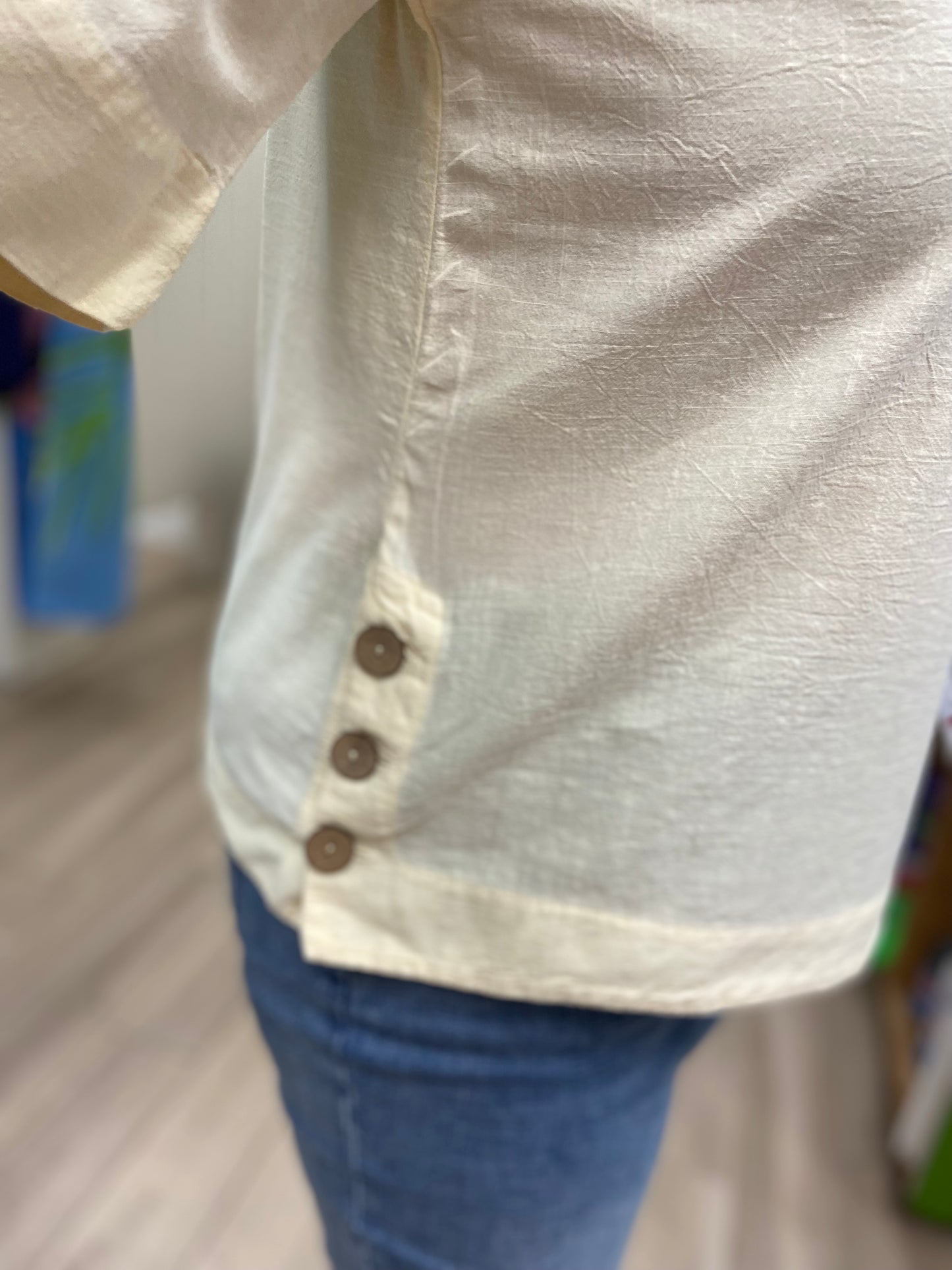 Sea Breeze 501 Side Button Top