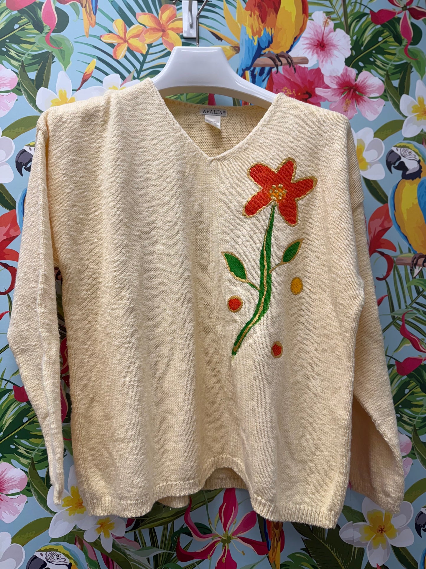 Peg Painted Solo Side Bloom Sweater