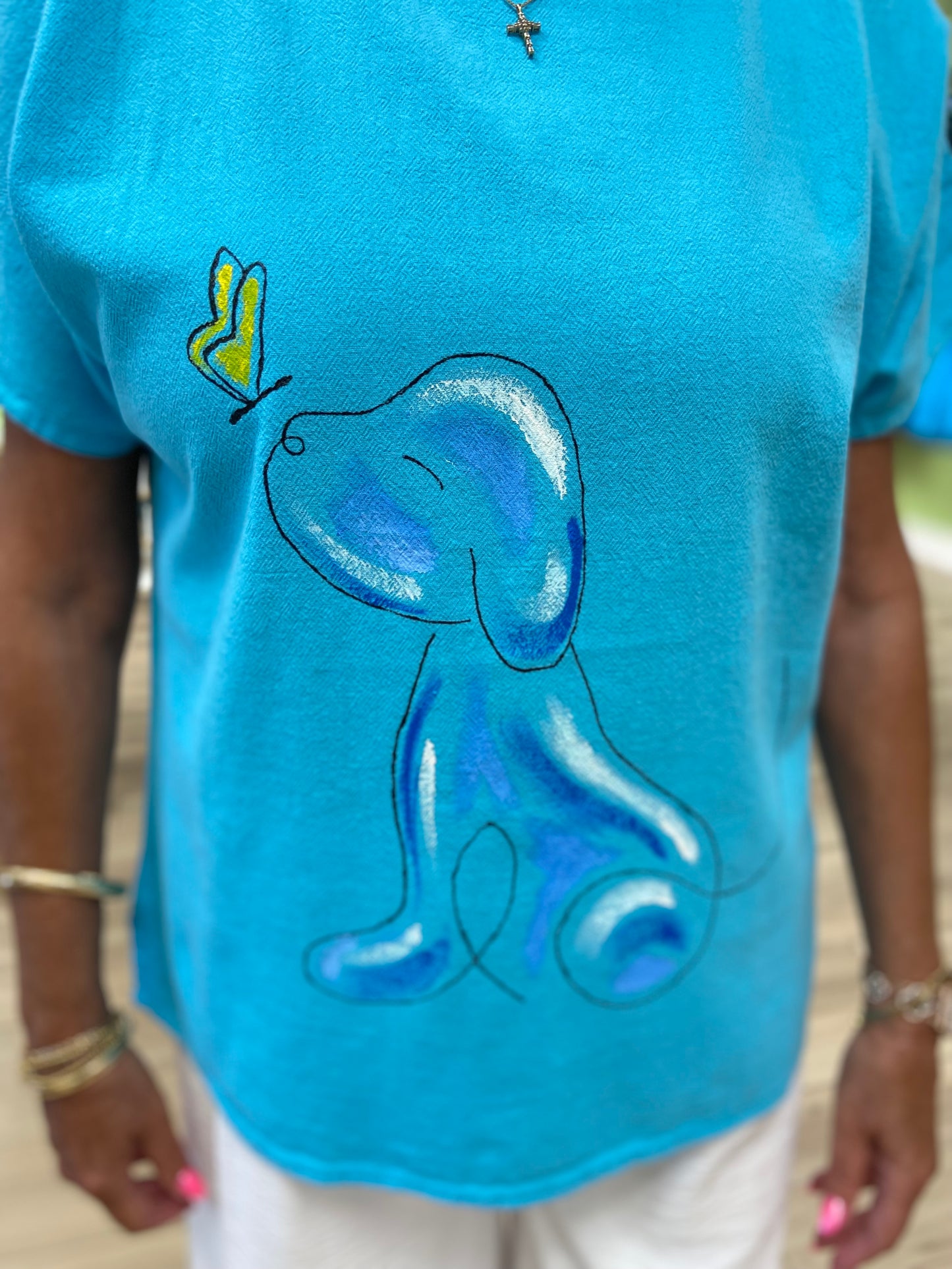 LisaLou 68 Painted Happy Dog Top